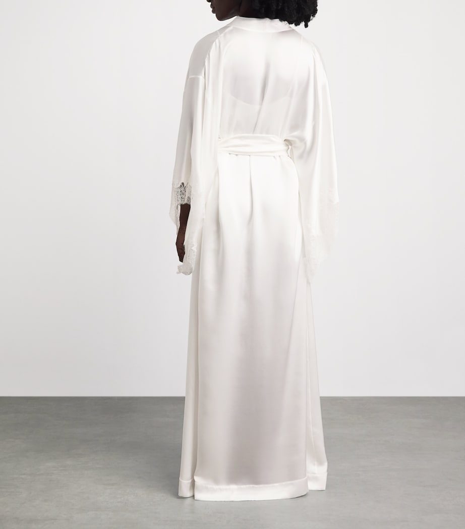 Carine Gilson Womens Short Silk Cérès Robe Nat/nat Image 4