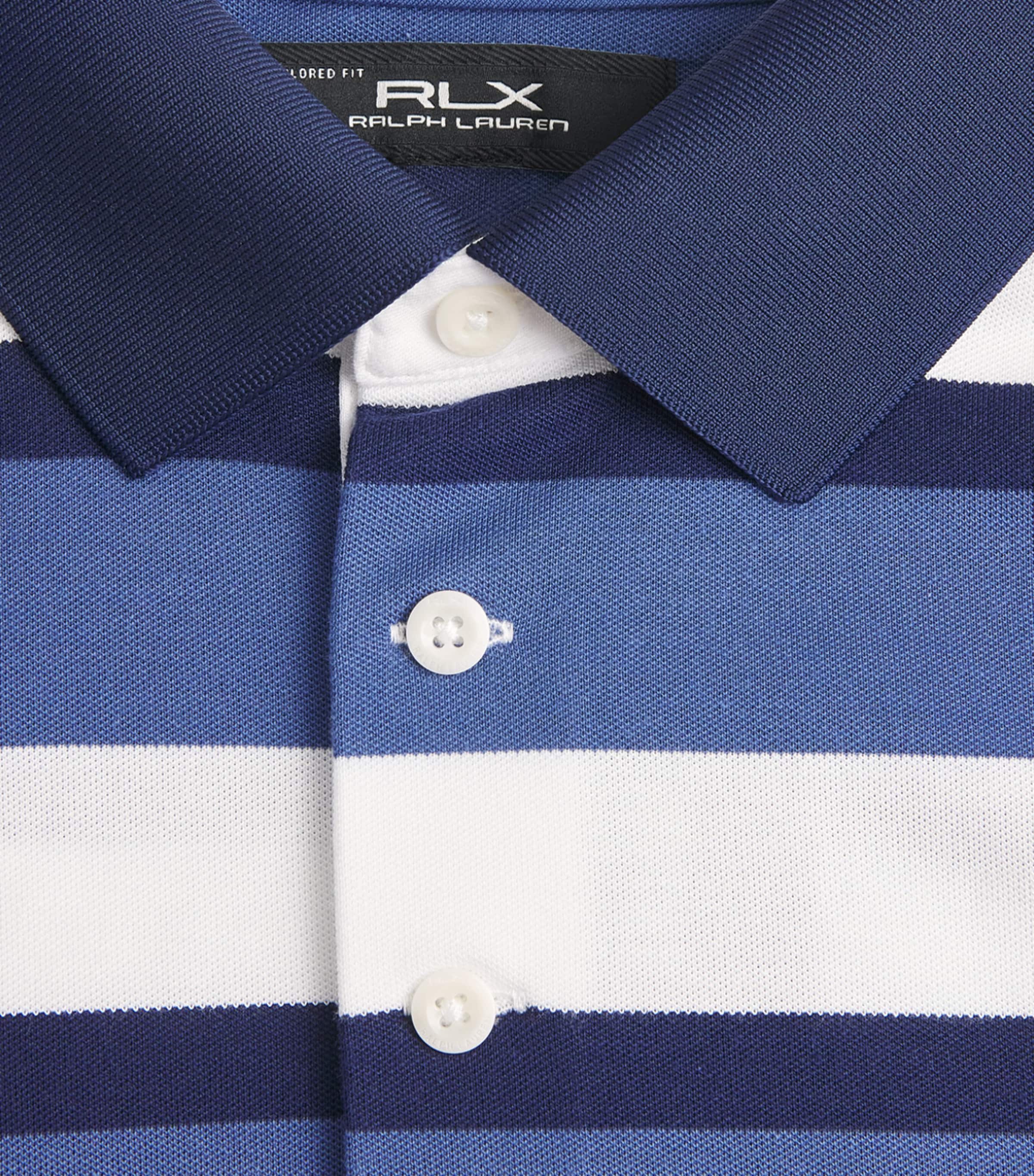 RLX Ralph Lauren Mens Stretch-Cotton Performance Polo Shirt Old Royal Multi Image 6