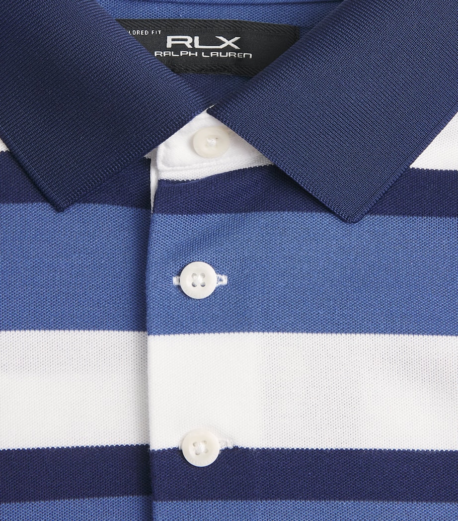 RLX Ralph Lauren Mens Stretch-Cotton Performance Polo Shirt Old Royal Multi Image 6