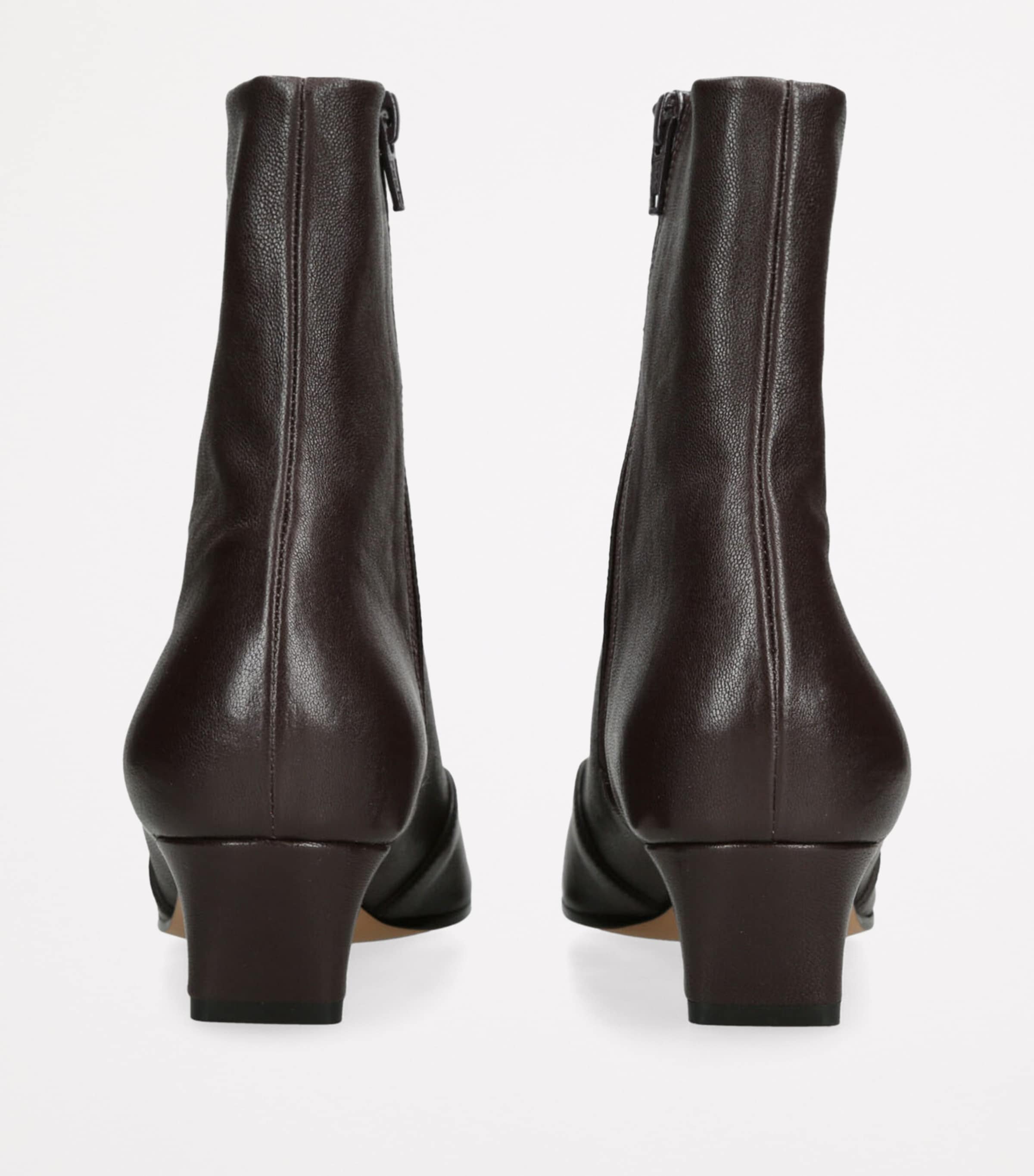 Leather Nevada Ankle Boots 40 DARK BROWN Image 2