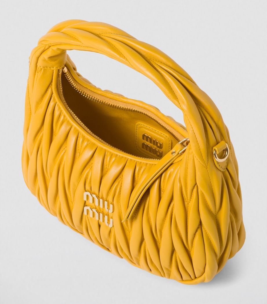 Small Matelassé Leather Wander Top-Handle Bag F065Y Image 5