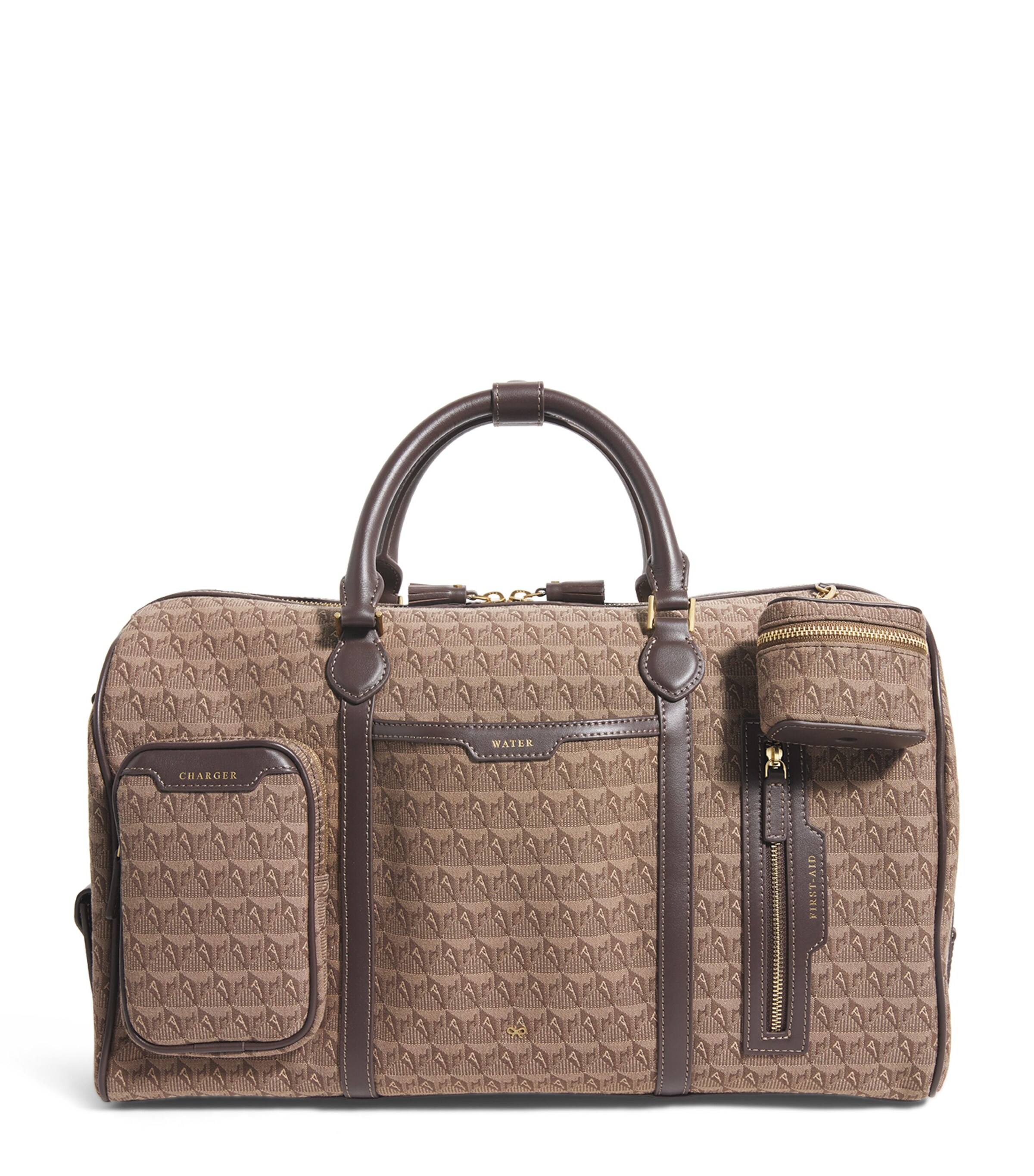 Anya Hindmarch Multi Jacquard Leather-Trim Inflight Travel Bag