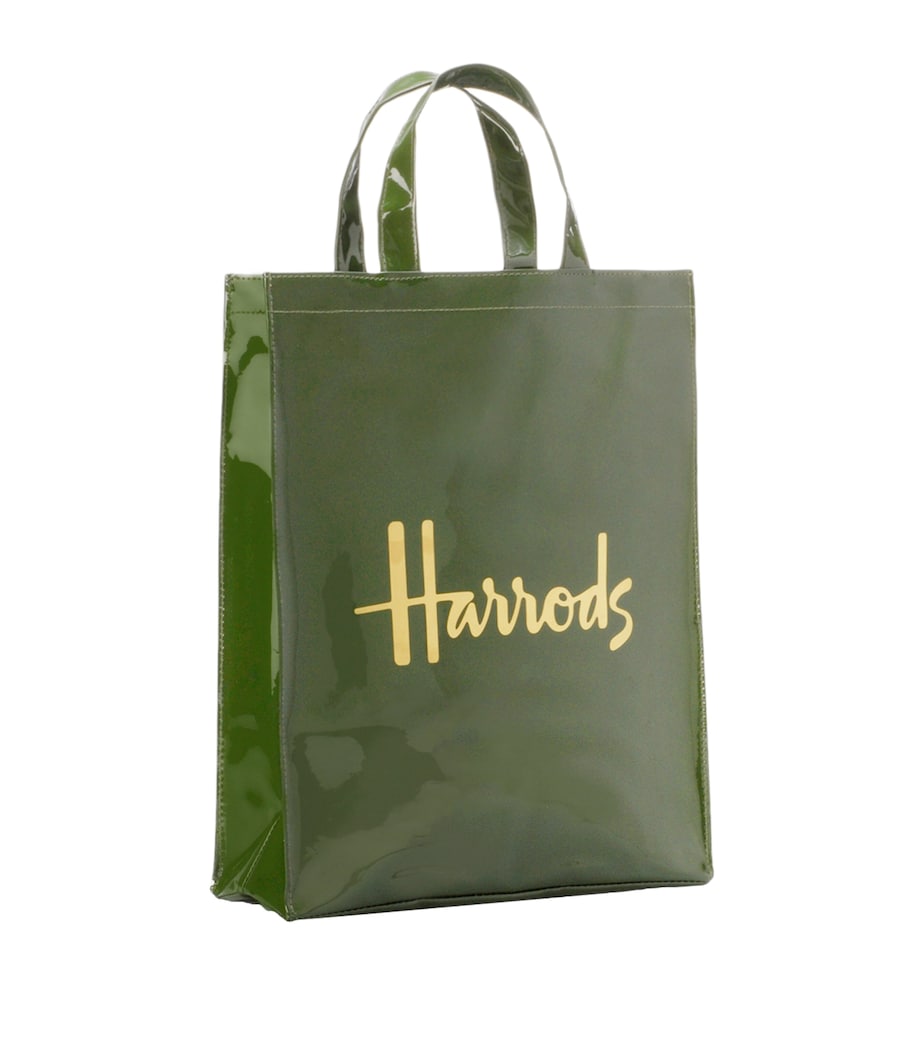 Harrods Green Medium Logo Shopper Bag Harrods UK