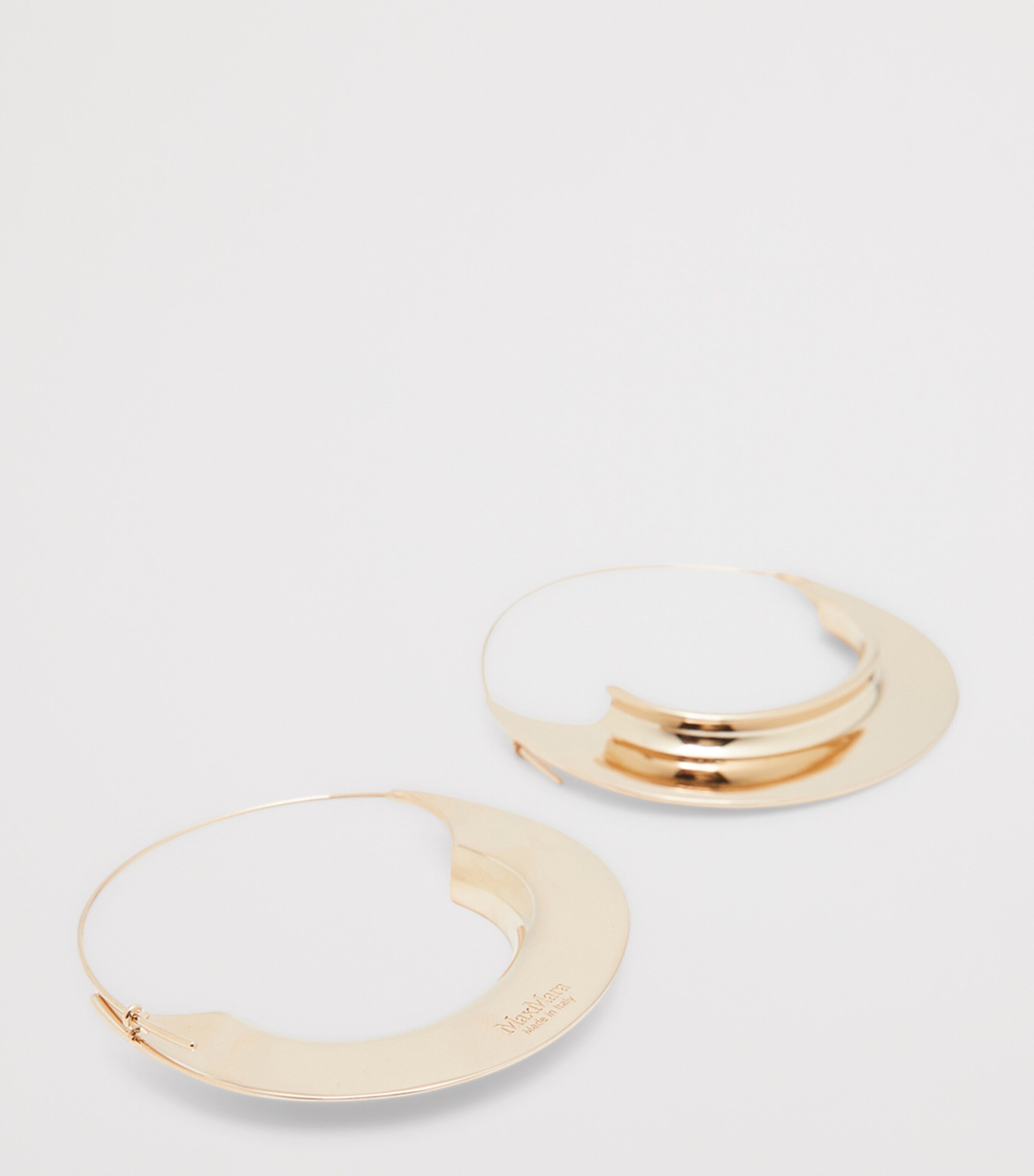 Max Mara Embossed Hoop Earrings Bronze Image 2
