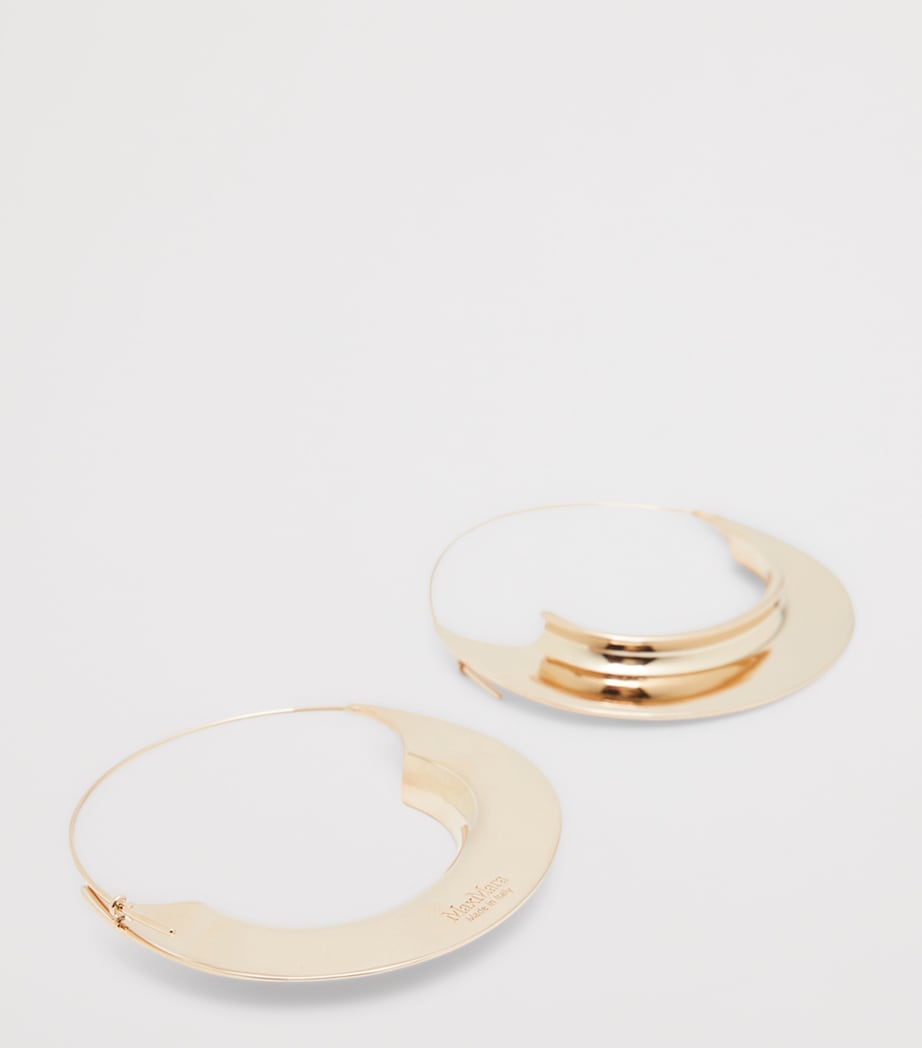 Max Mara Embossed Hoop Earrings Bronze Image 2