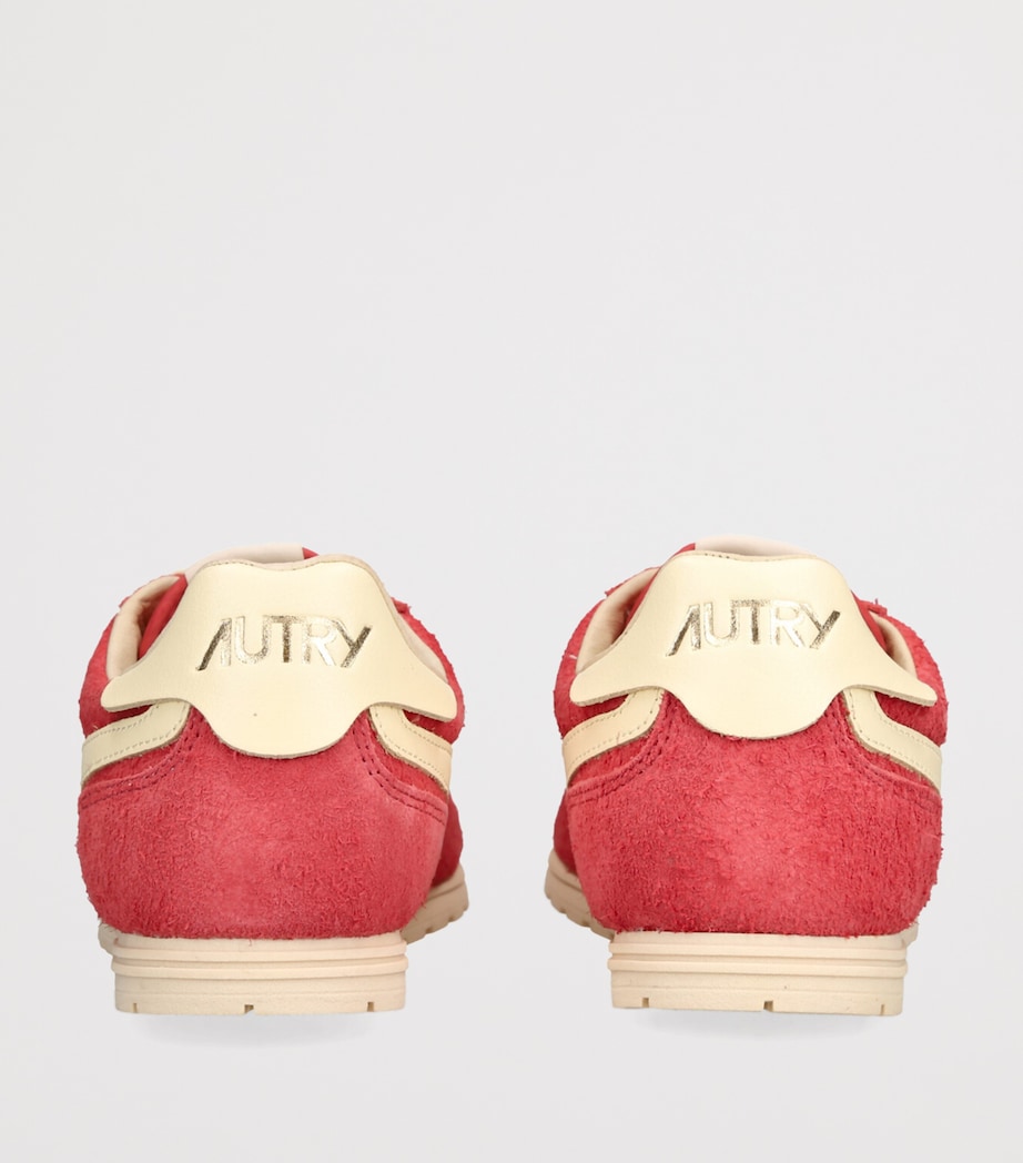 Autry Leather Windspin Low-Top Sneakers Red Image 2