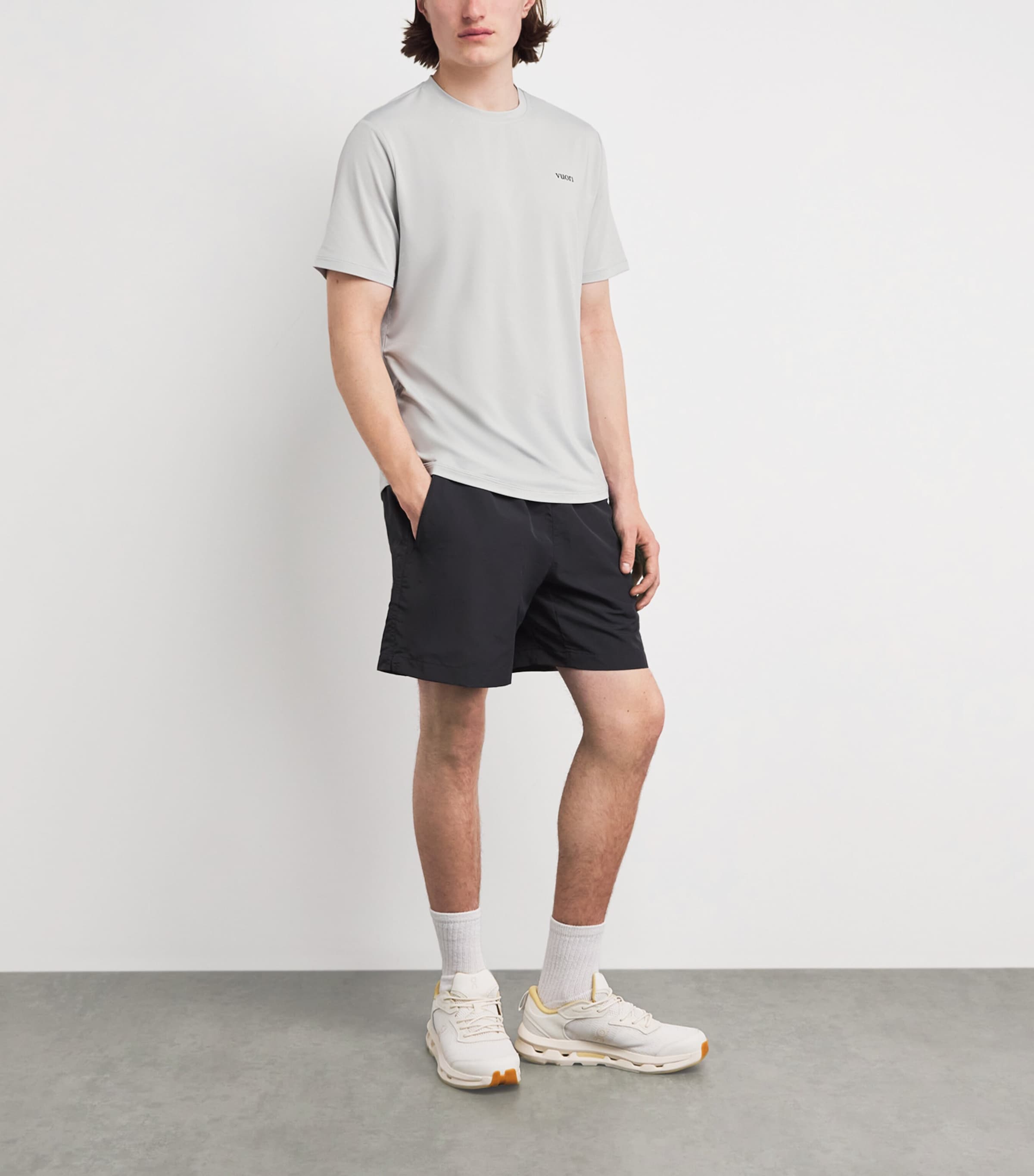 VUORI Mens Viewpoint Performance 2.0 T-Shirt Sdg Sky Grey Image 2