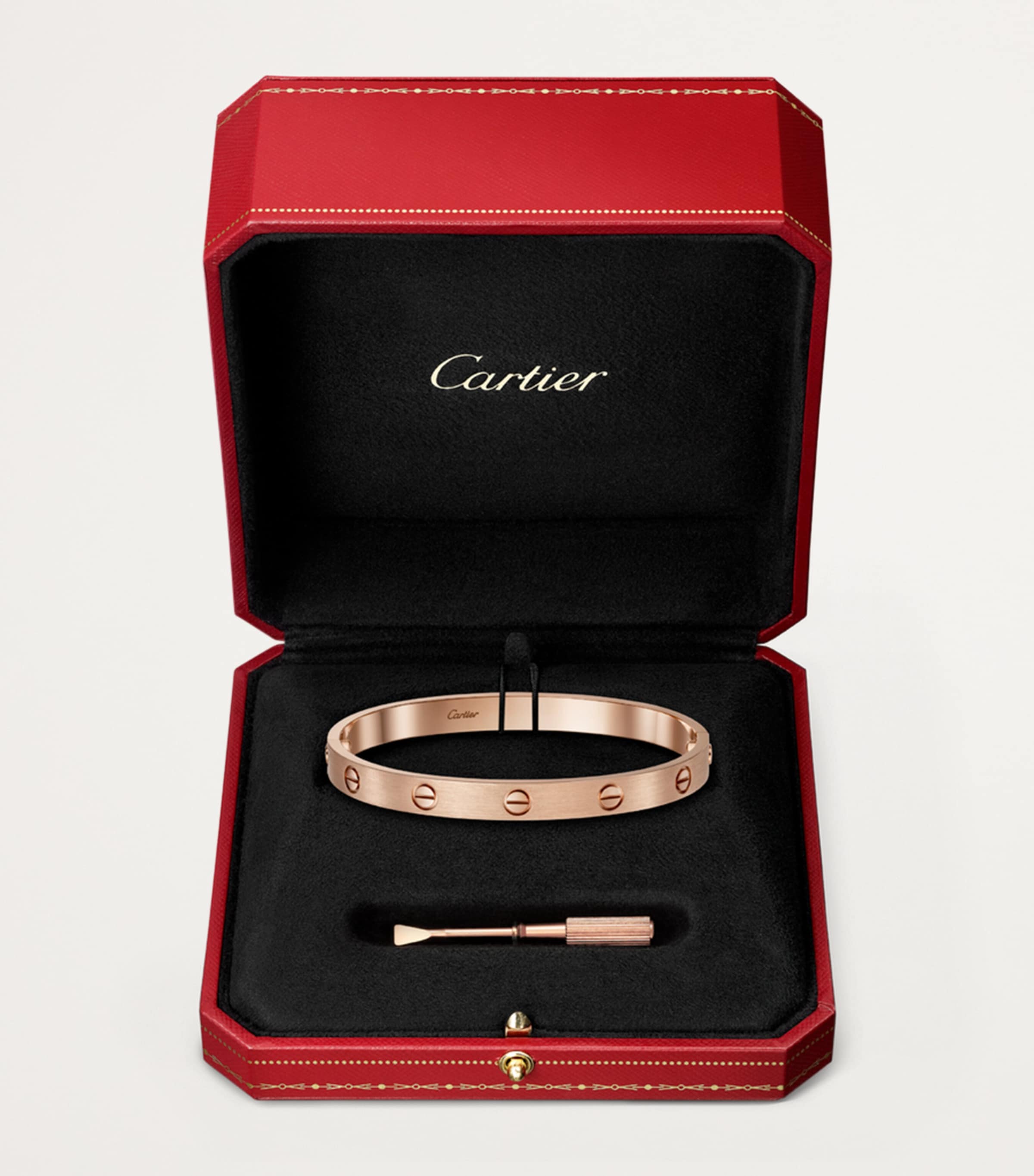 LOVE Classic Rose Gold Bracelet - Brushed Finish ROSE GOLD Image 8