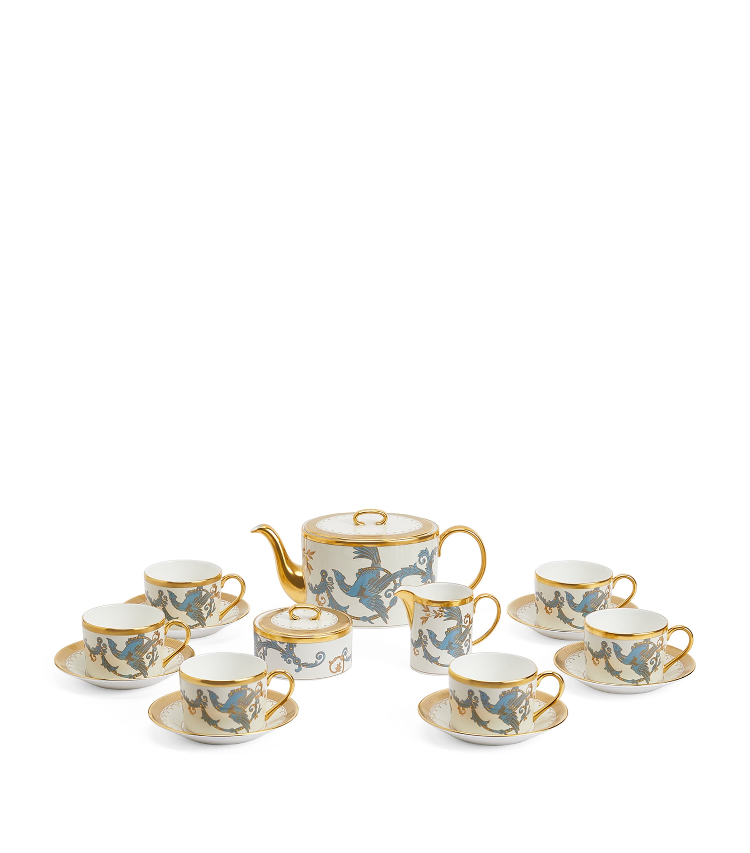 WEDGWOOD PHOENIX 15-PIECE TEA SET 