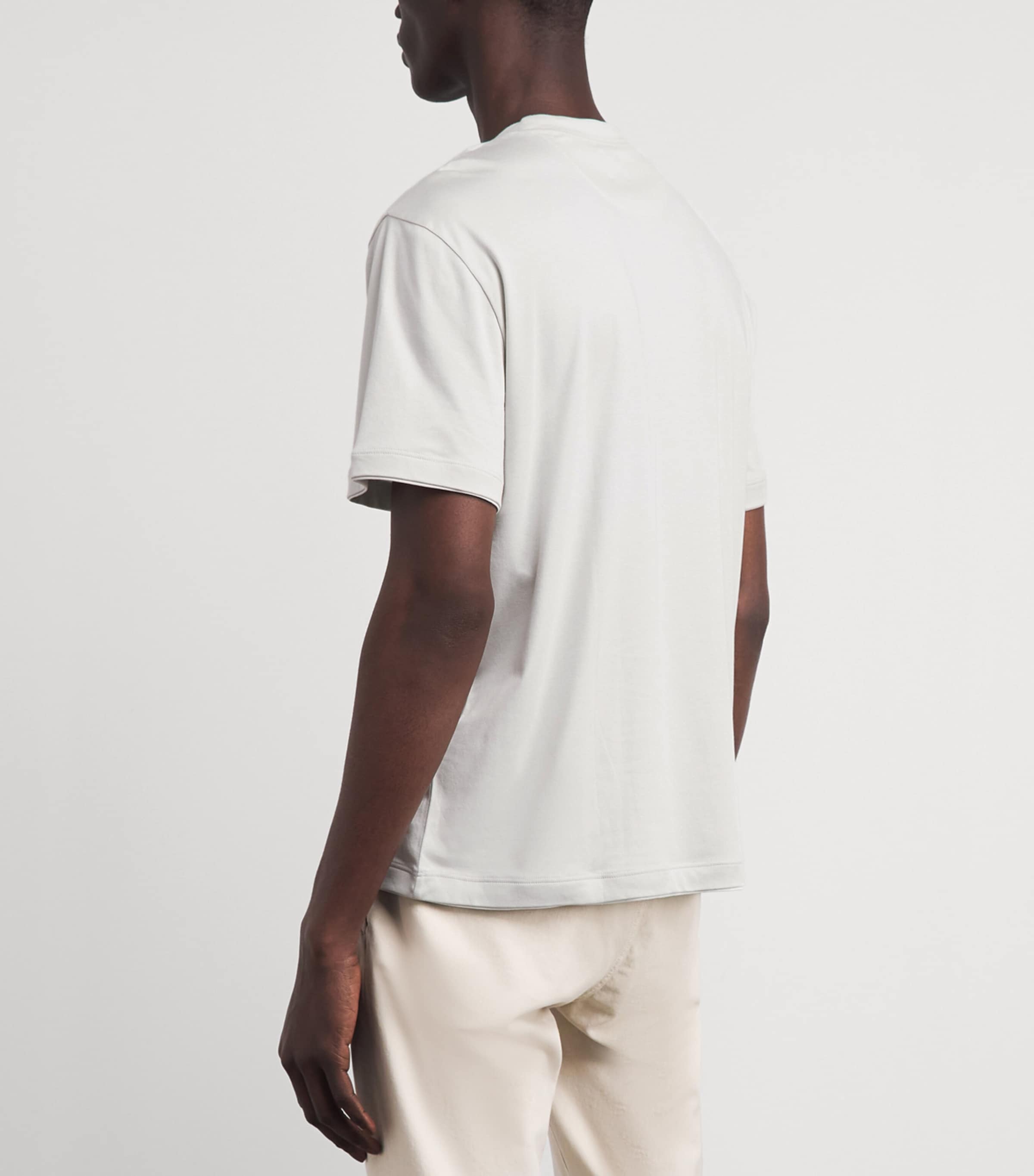Eleventy Mens Cotton-Modal T-Shirt Sabbia Image 5