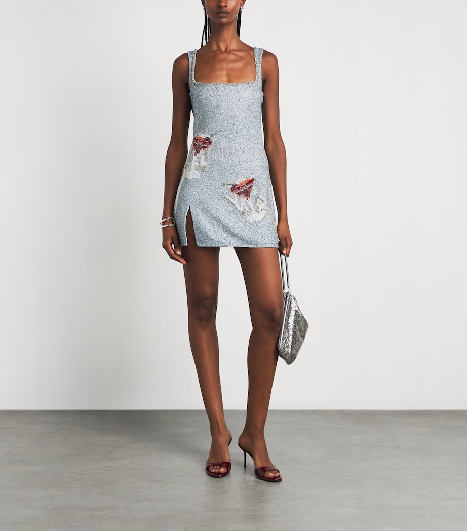 Clio Peppiatt Womens Manhattan Mini Dress Light Blue Image 2