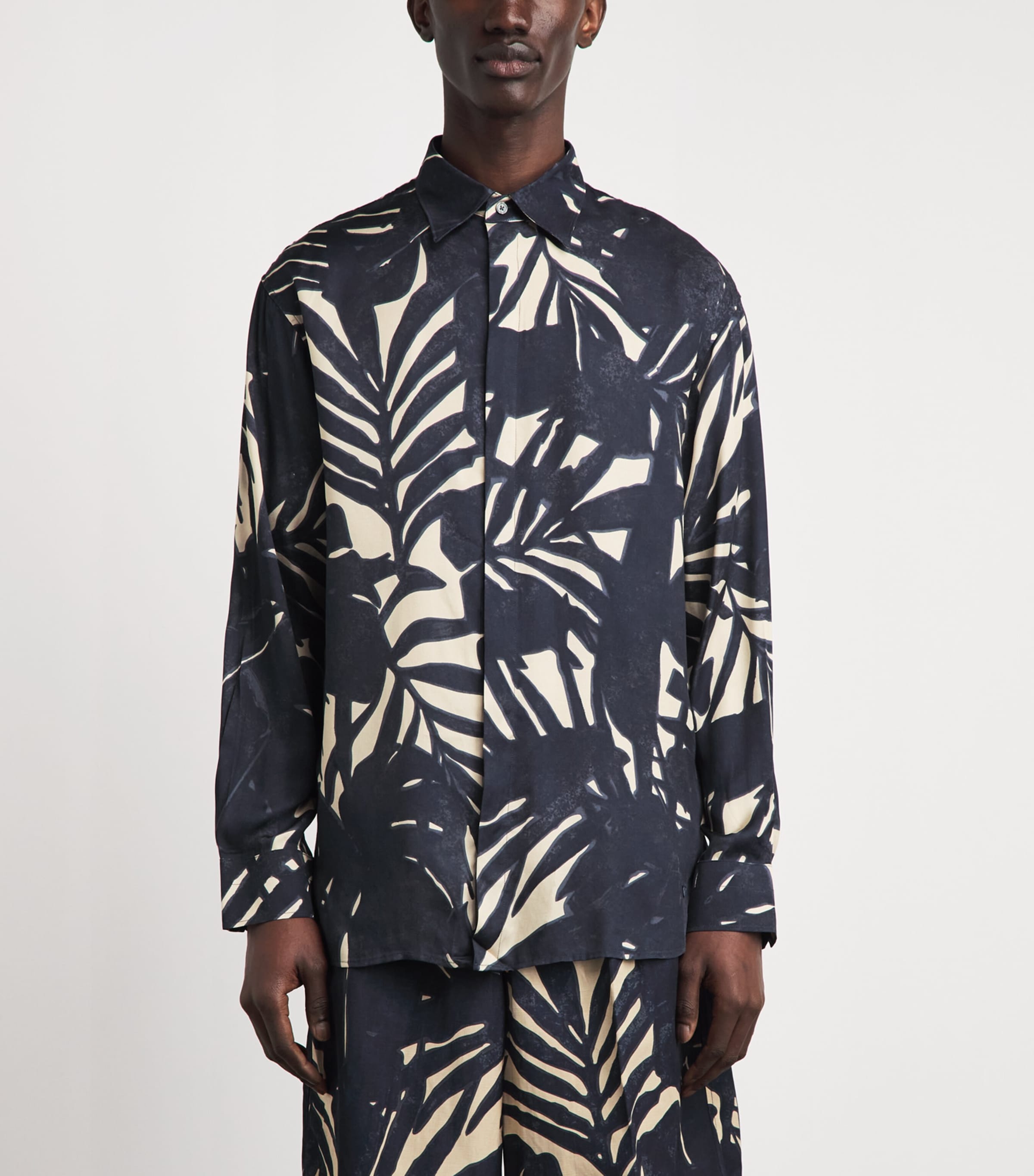 Emporio Armani Mens Printed Long-Sleeve Shirt Image 4