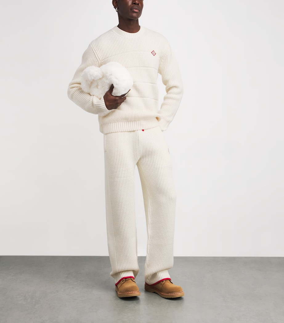 Wool Waffle Sweatpants WHITE Image 2
