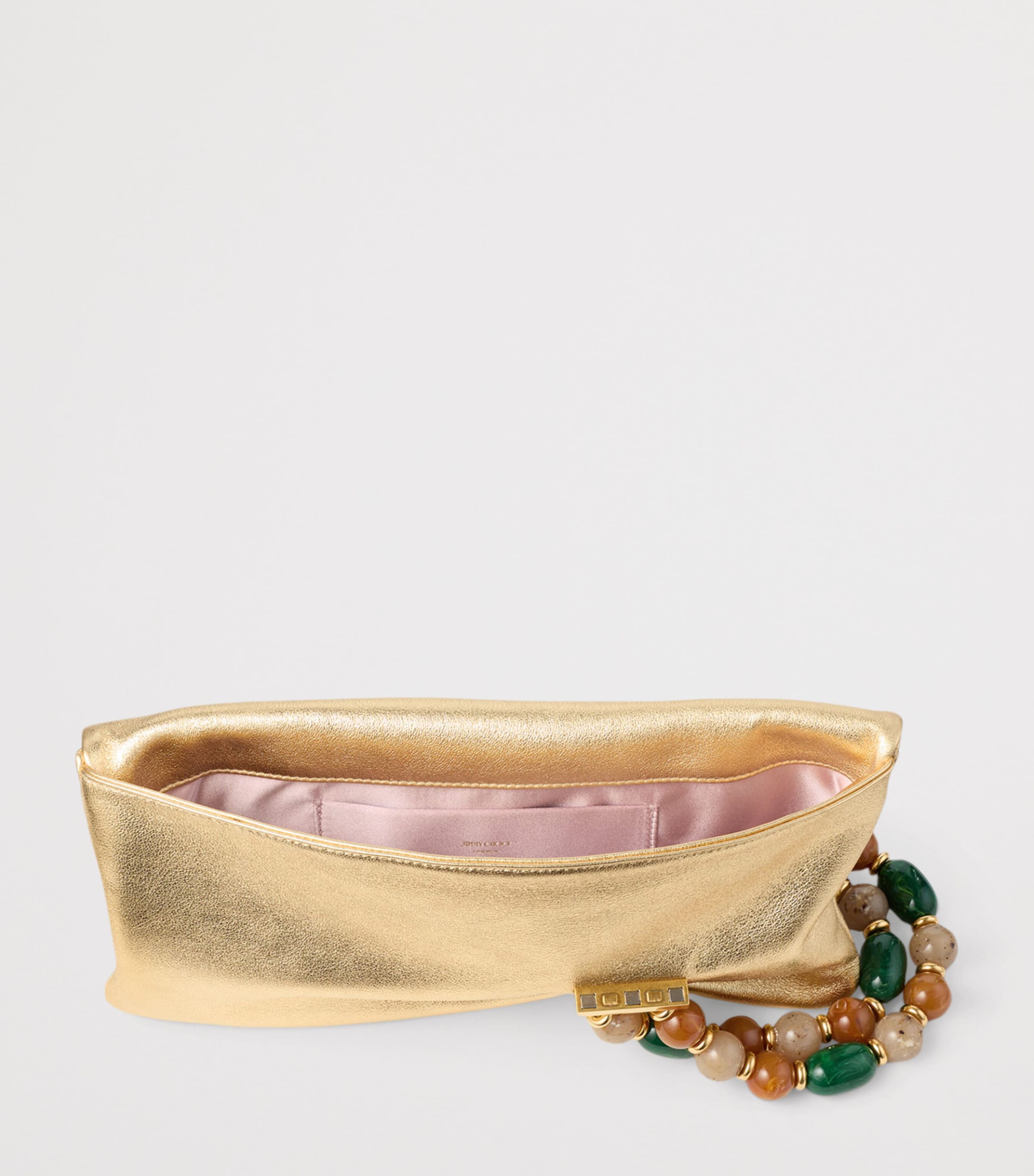 Jimmy Choo Zandra Lambskin Clutch Bag Gold/multi/gold Image 4