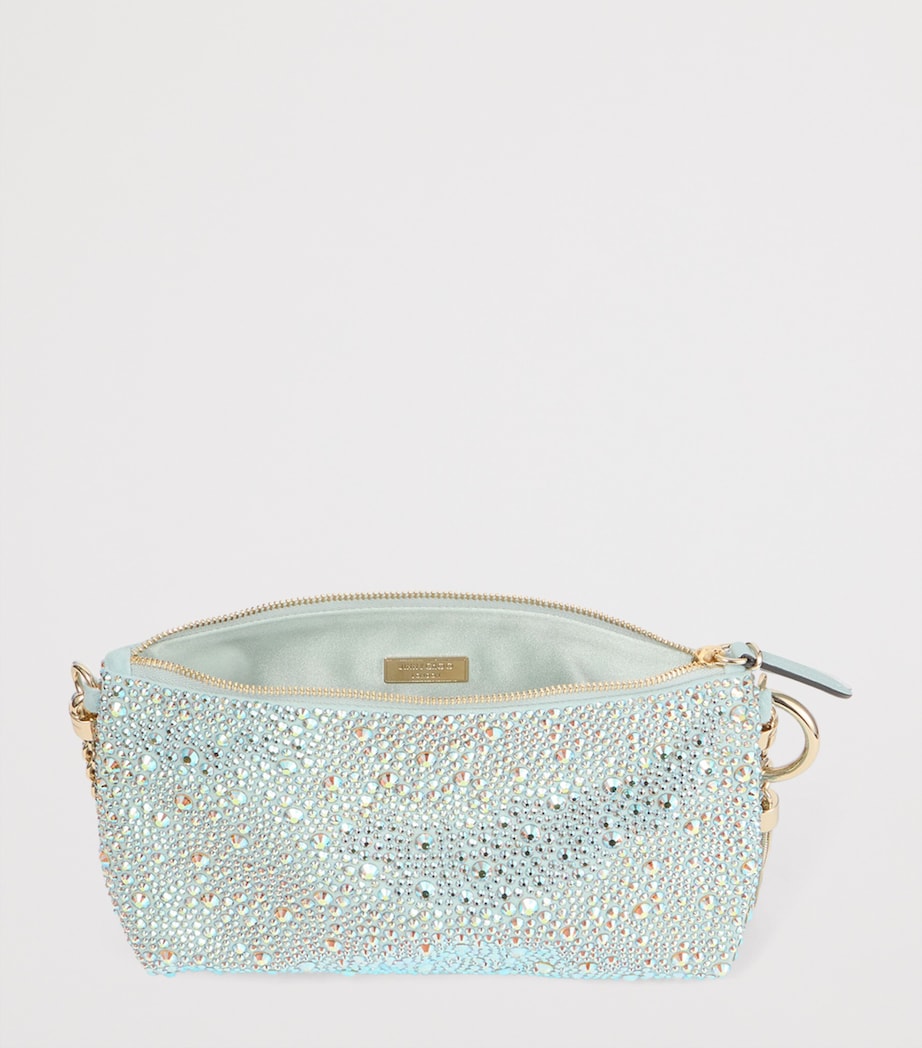 Mini Crystal-Embellished Callie Clutch Bag LIGHT VERDE MIX/LIGH Image 6