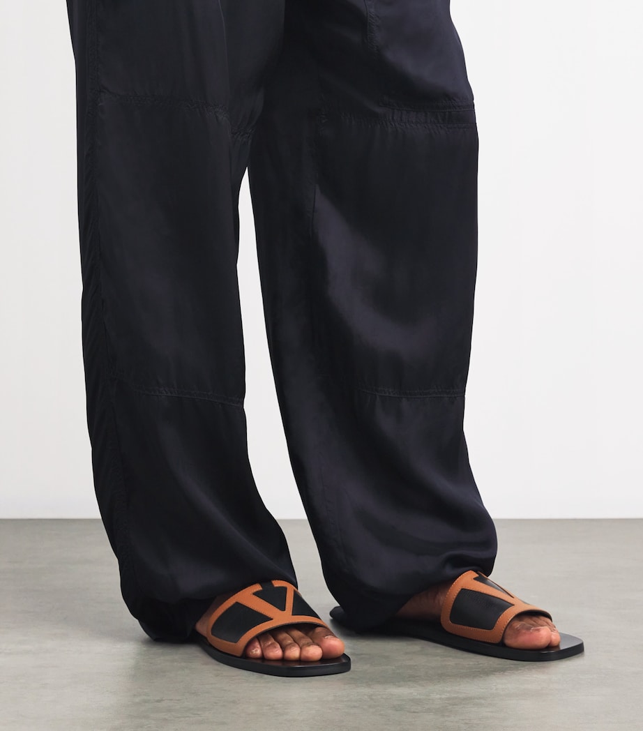 Leather Viva Superstar Slides BLK/BROWN Image 2