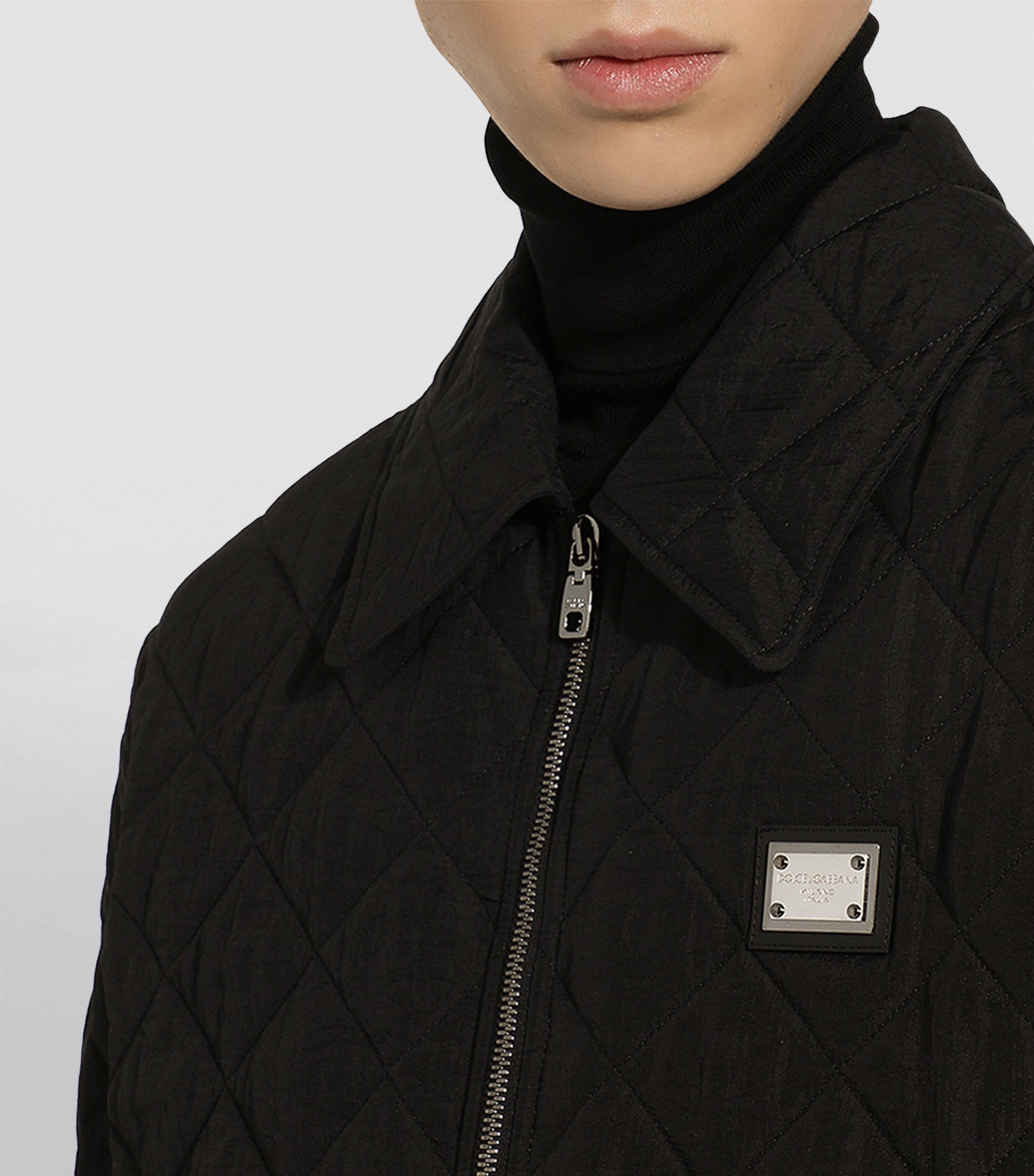 Quilted Bomber Jacket N0000-BLACK Image 3