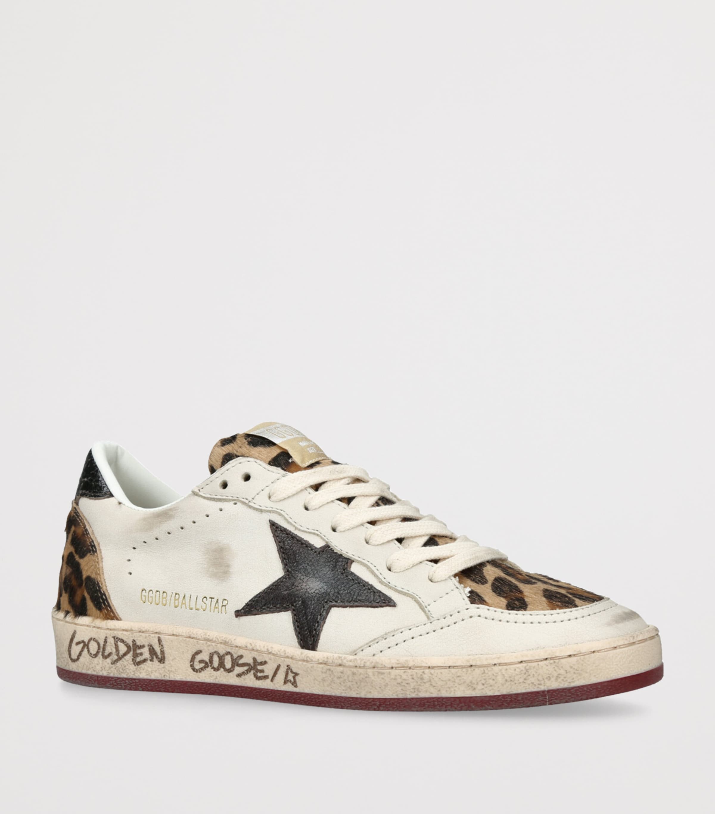 Leather-Pony Hair Ballstar Sneakers CREAM COMB Image 3