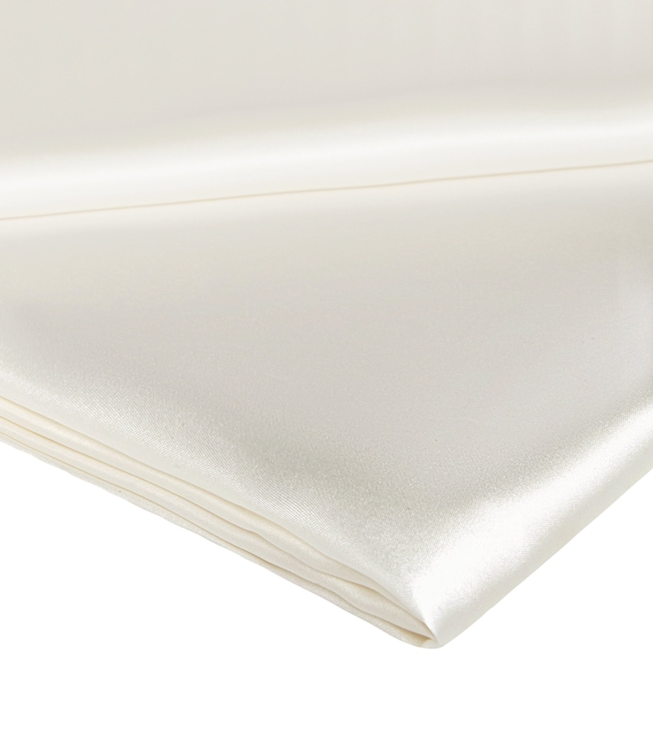 Silk Super King Flat Sheet (280cm x 310cm) IVORY Image 1