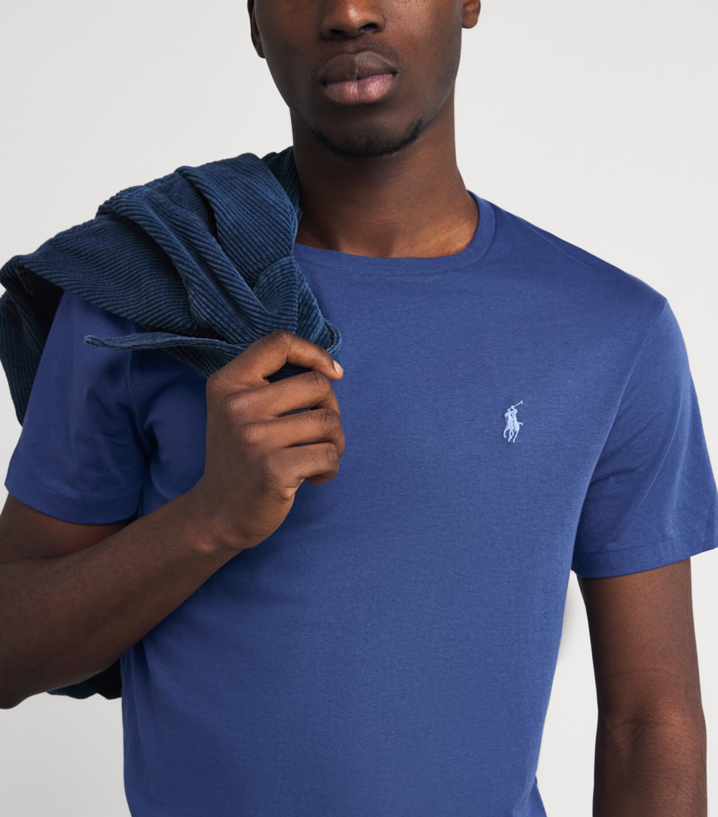 Cotton Polo Pony T-Shirt BLUE Image 6