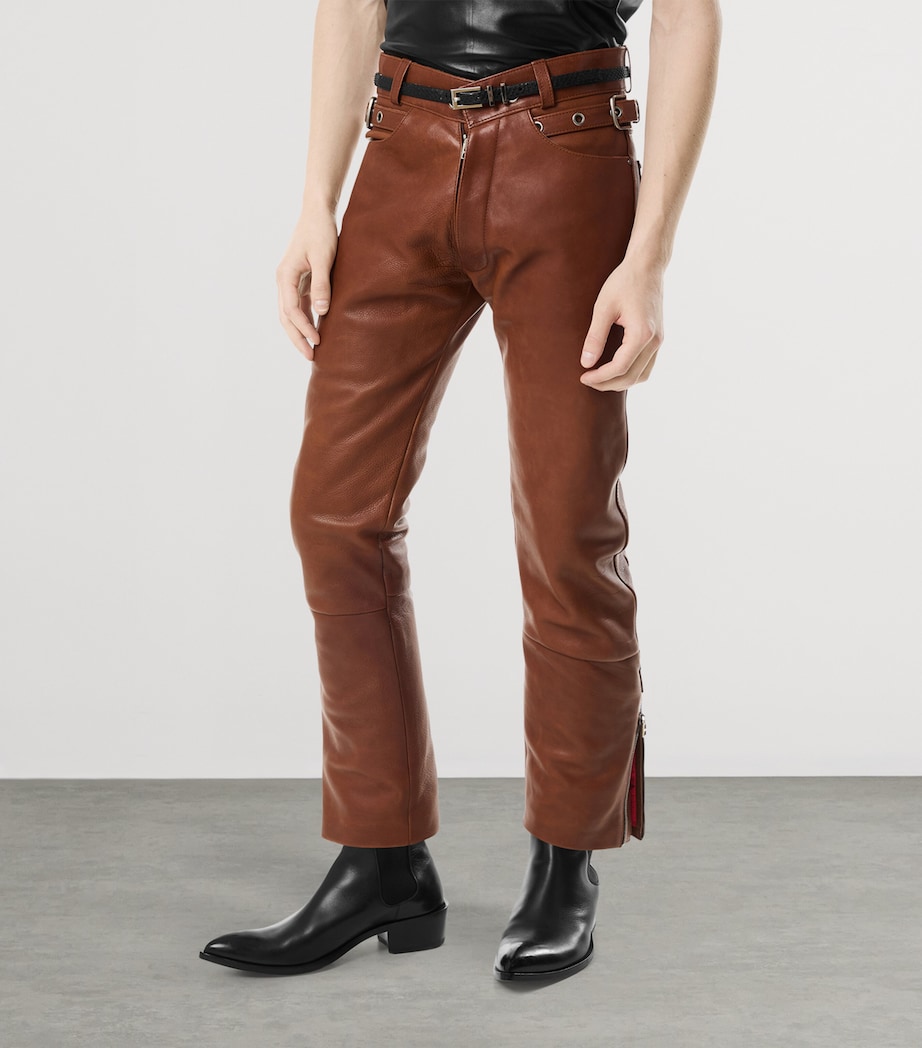 Leather Embellished Trousers KB453 Image 5