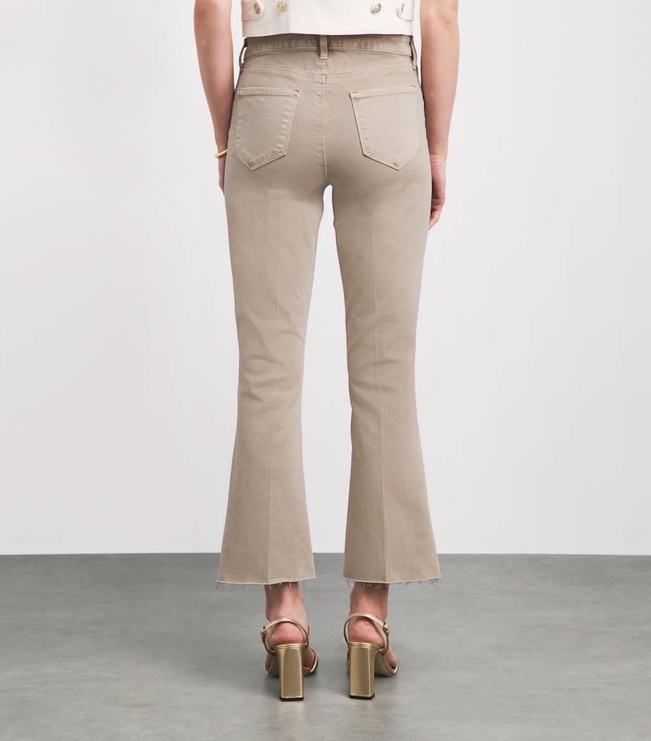 L'Agence Womens Kendra Flared Cropped Jeans Biscuit Image 5