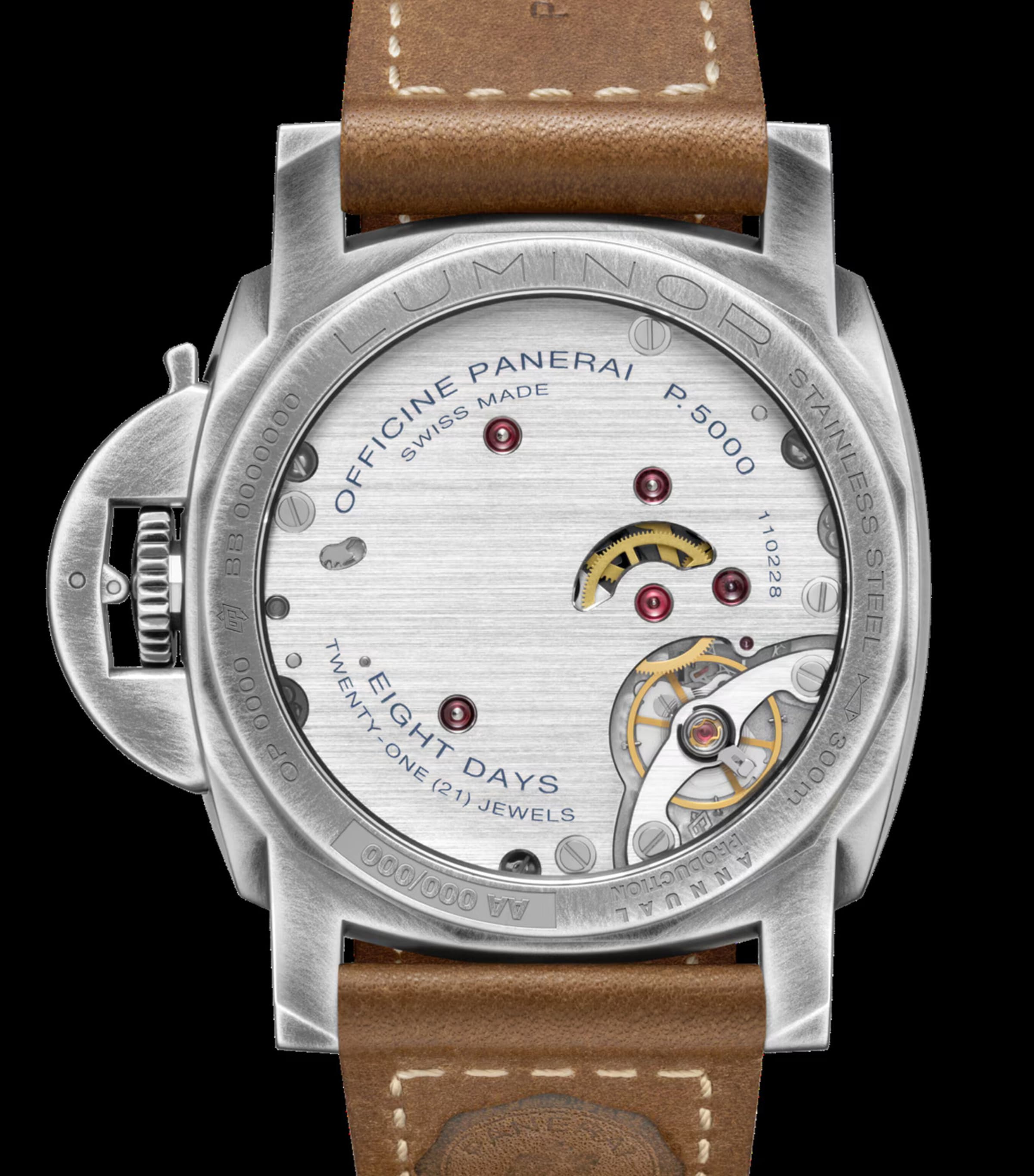 Panerai Stainless Steel Luminor 8 Giorni Watch 44mm Grey Image 3