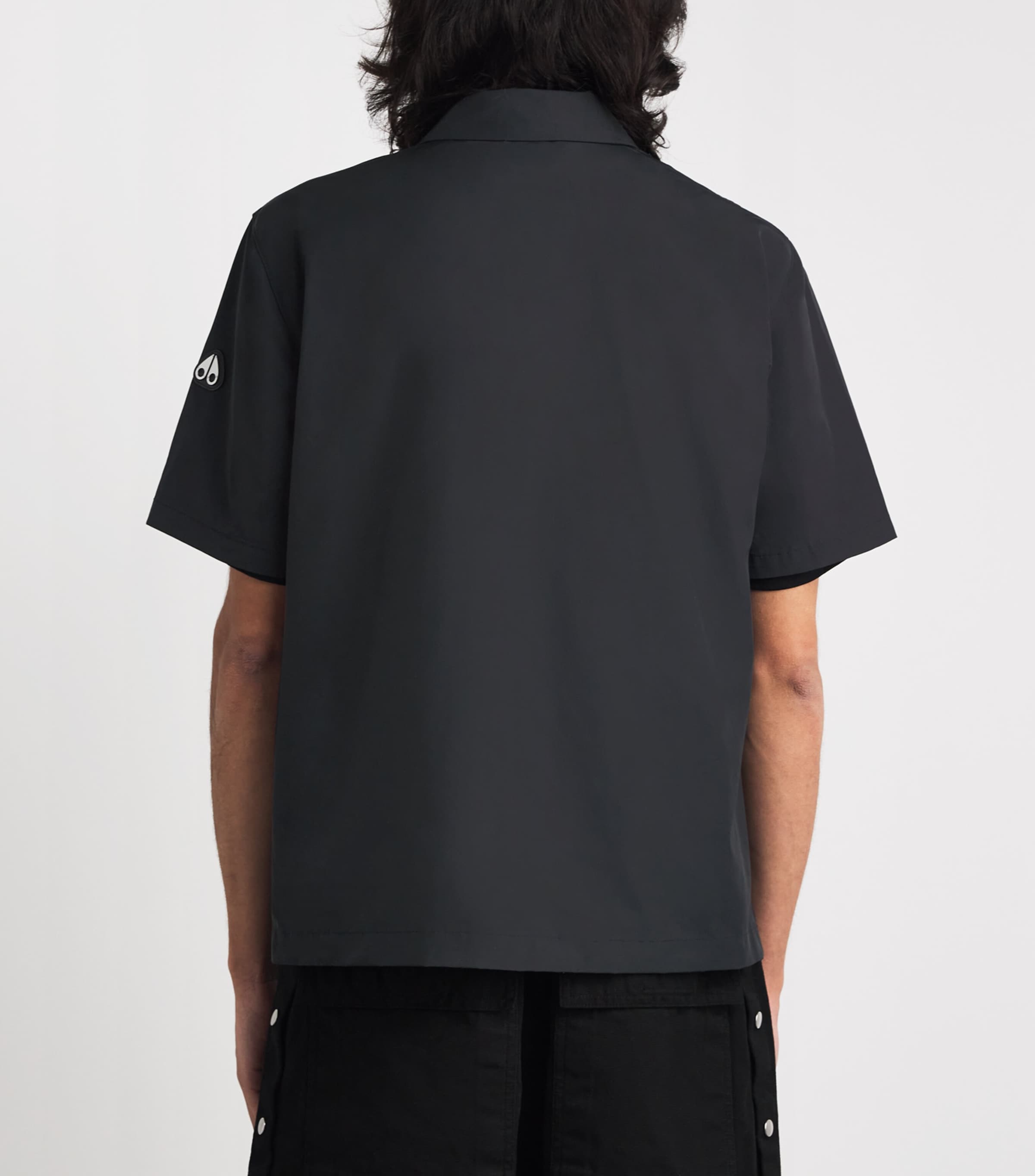 Moose Knuckles Black Short-Sleeve Button-Up Shirt | Harrods US