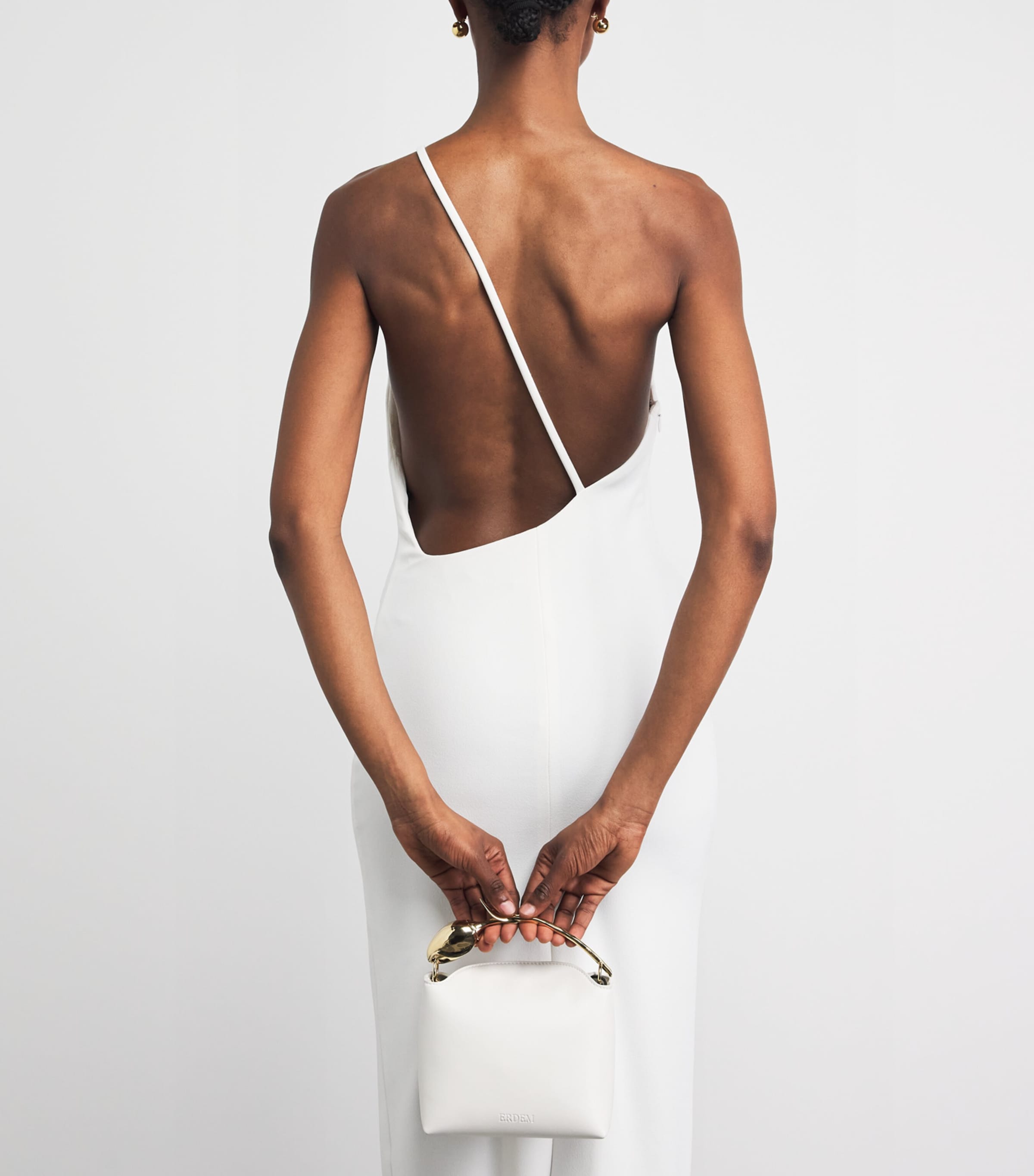 Solace London Womens Crepe Alexandra Maxi Dress Cream Image 3