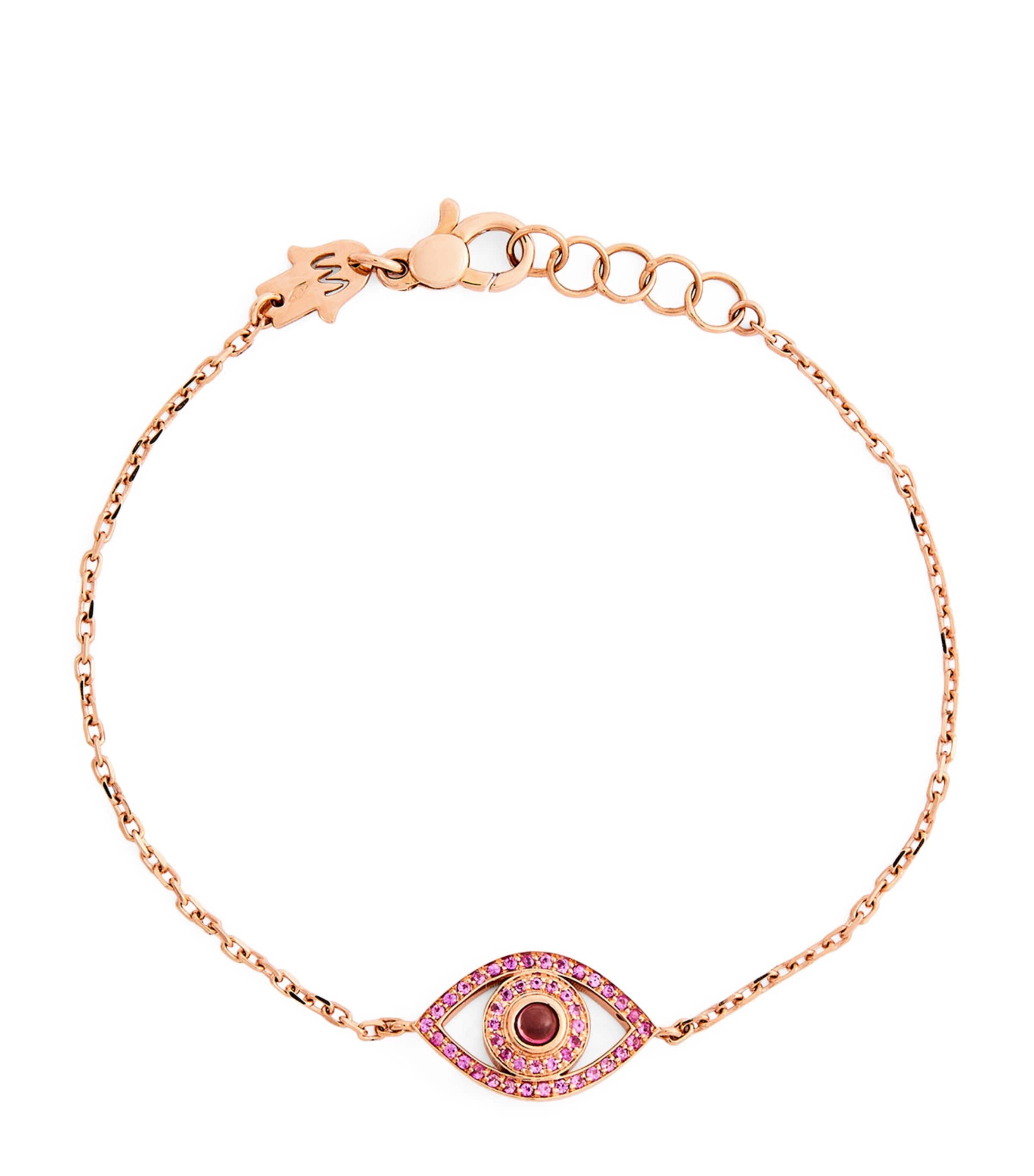 Netali Nissim Rose Gold, Pink Sapphire and Quartz Protected Bracelet | Fine Jewellery | Fine Bracelets | Chain Bracelets | Designers | Netali Nissim
