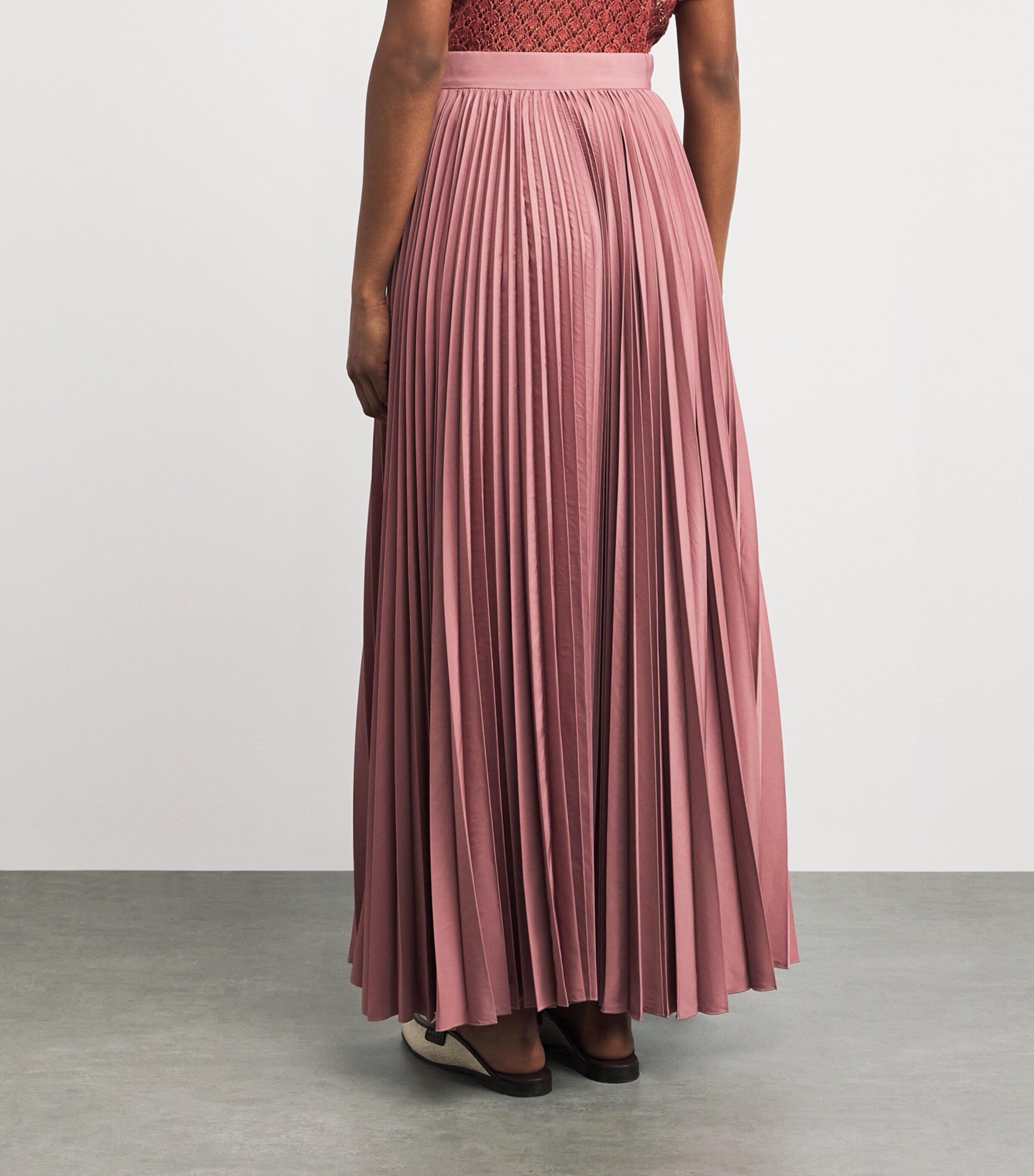 Eleventy Womens Pleated Maxi Skirt Lampone Image 5