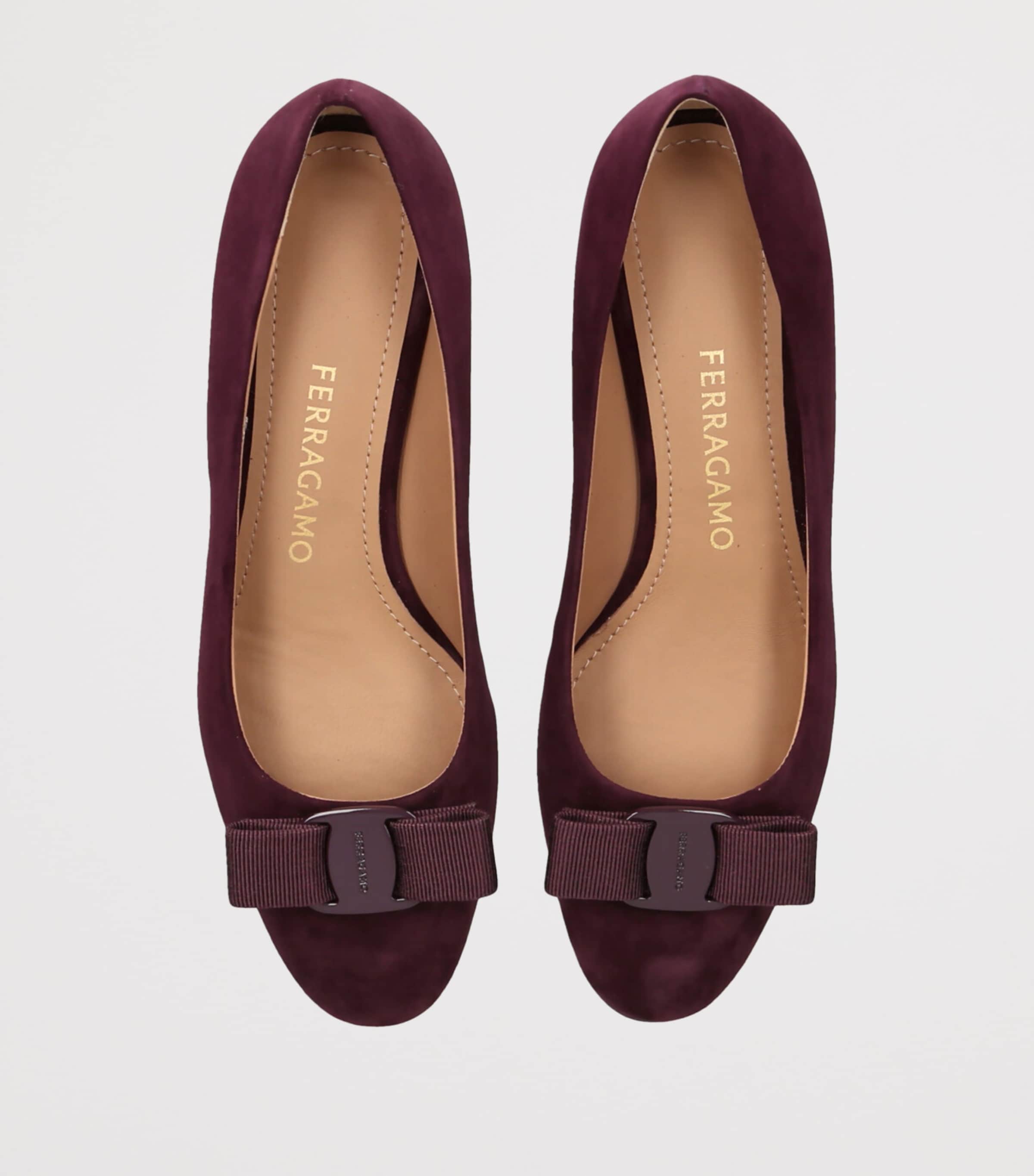 Suede Vara Ballet Flats WINE Image 4