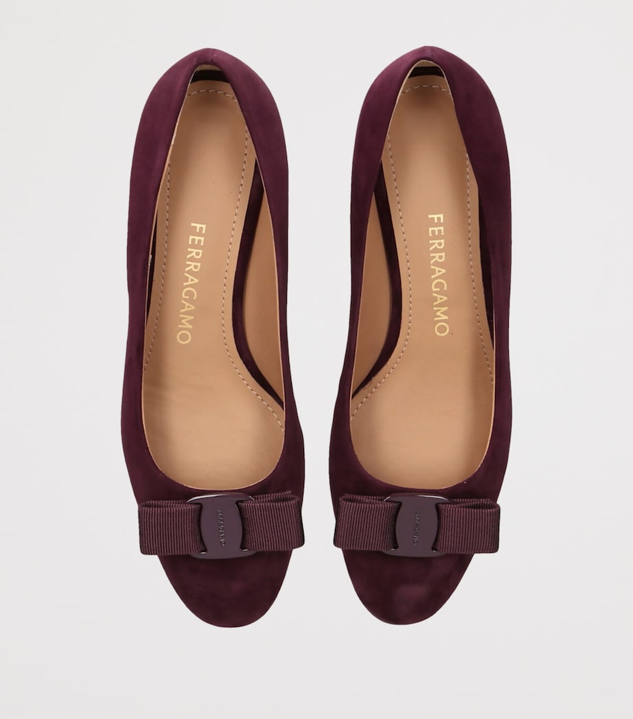 Suede Vara Ballet Flats WINE Image 4