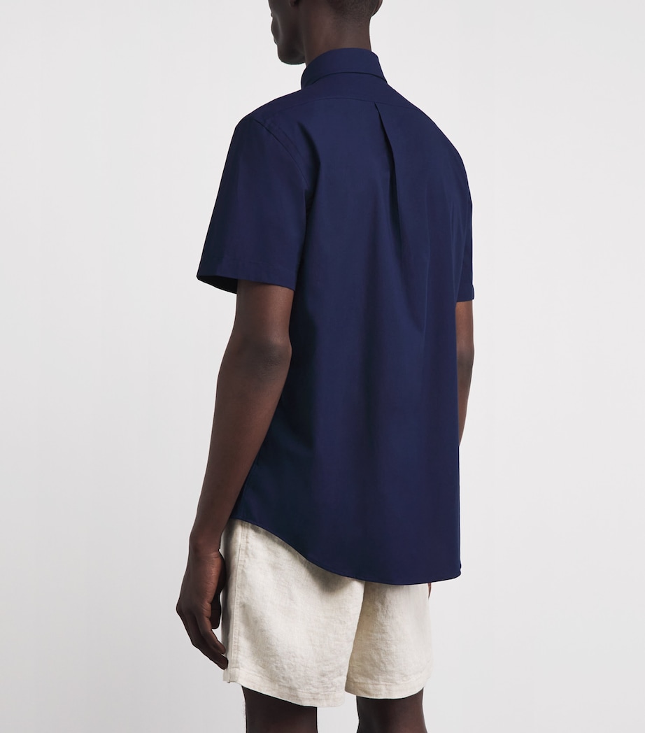 Polo Ralph Lauren Mens Stretch-Cotton Custom-Fit Shirt Newport Navy Image 5