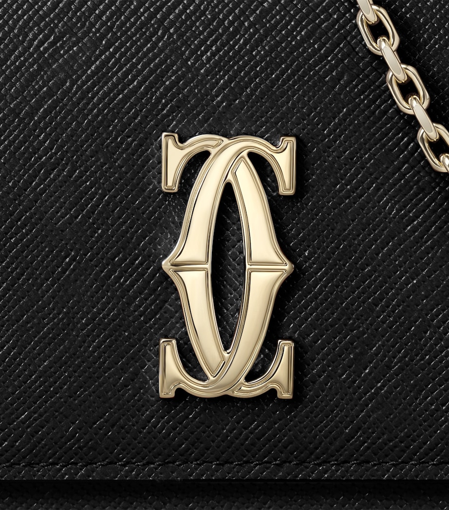 Cartier Leather C de Cartier Chain Wallet Black Image 5