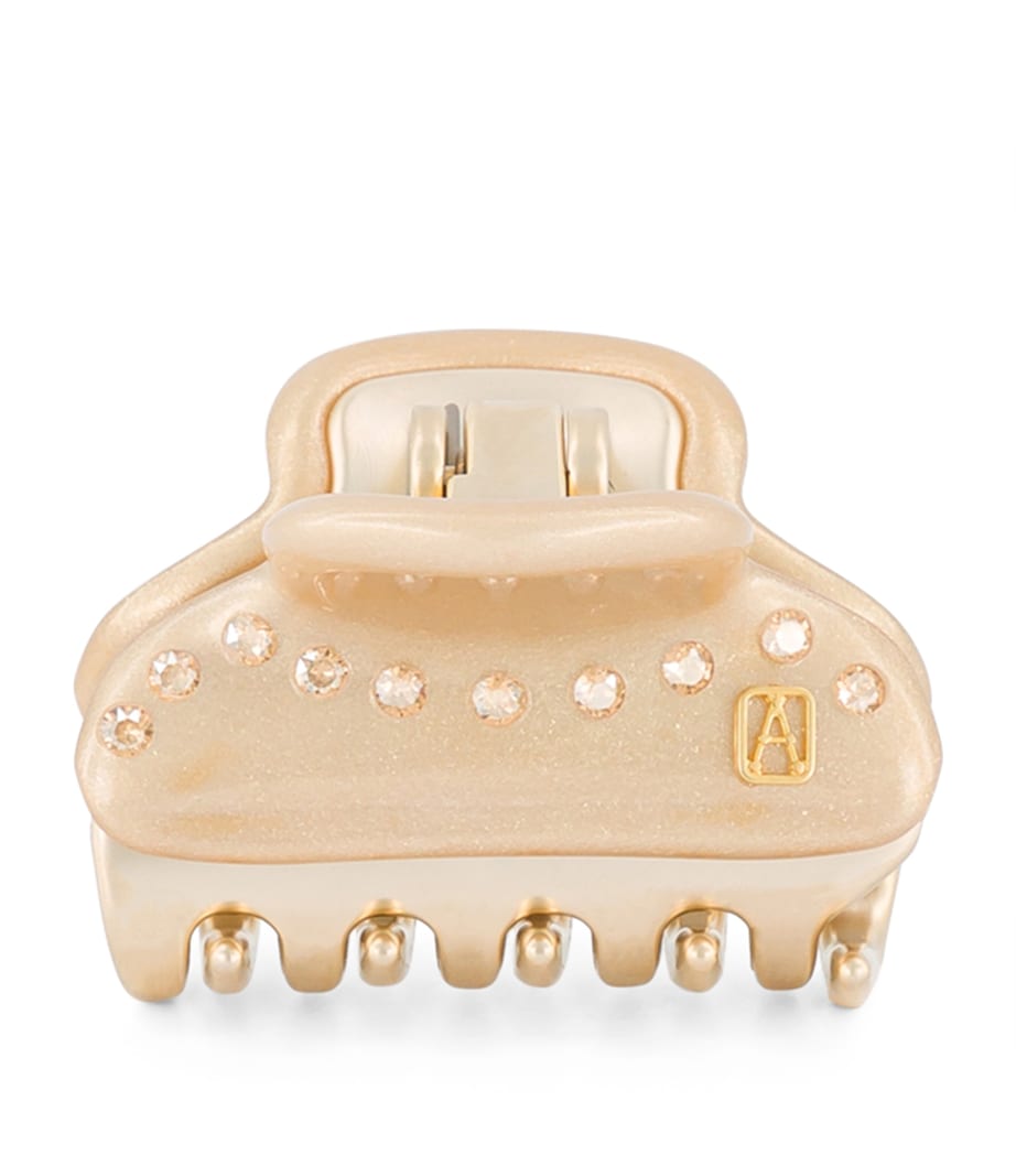 Alexandre de Paris Gold-Plated Crystal-Embellished Claw Hair Clip Pail Dore/or Image 1