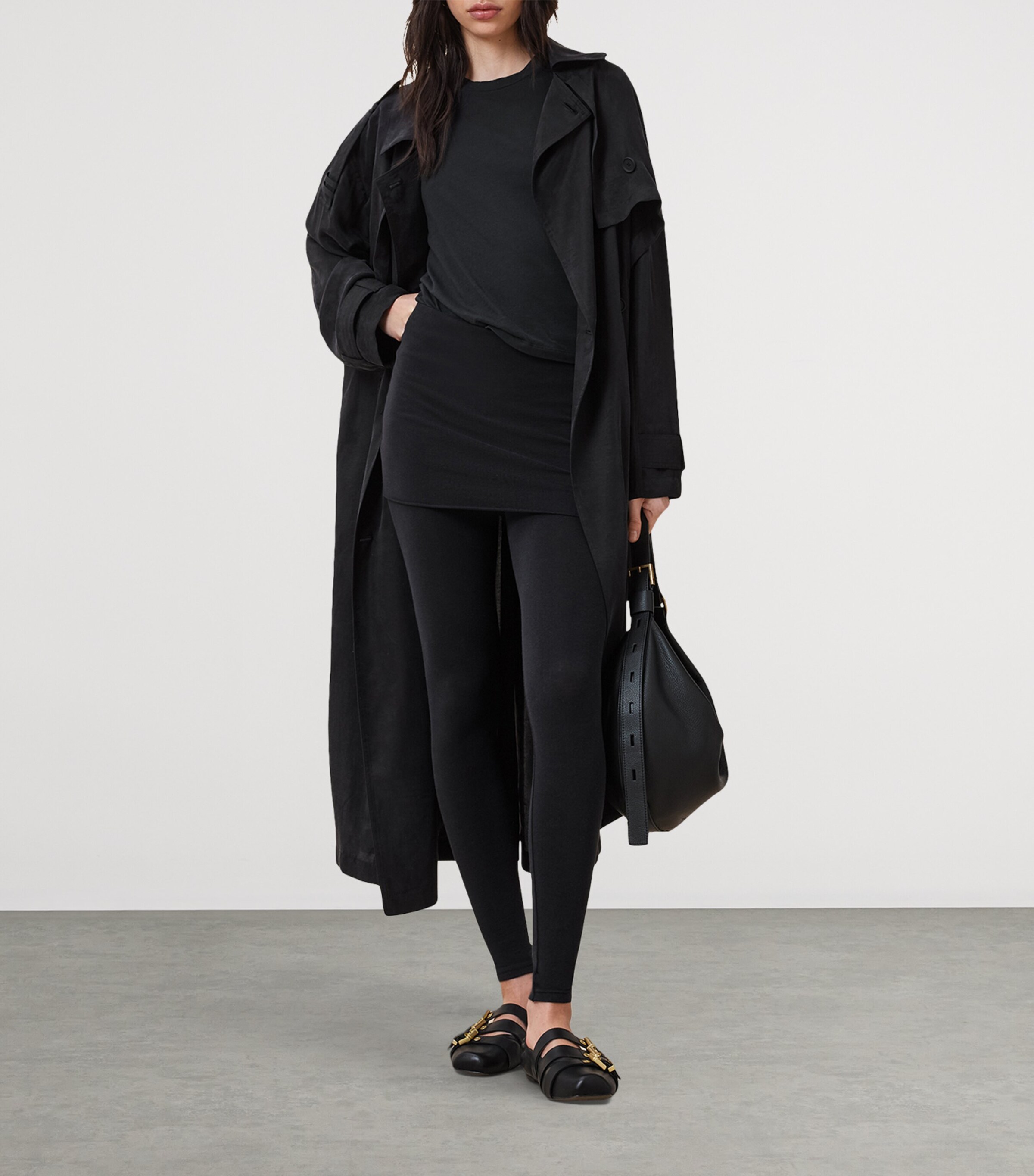 Organic Cotton-Blend Raffi Leggings BLACK Image 2