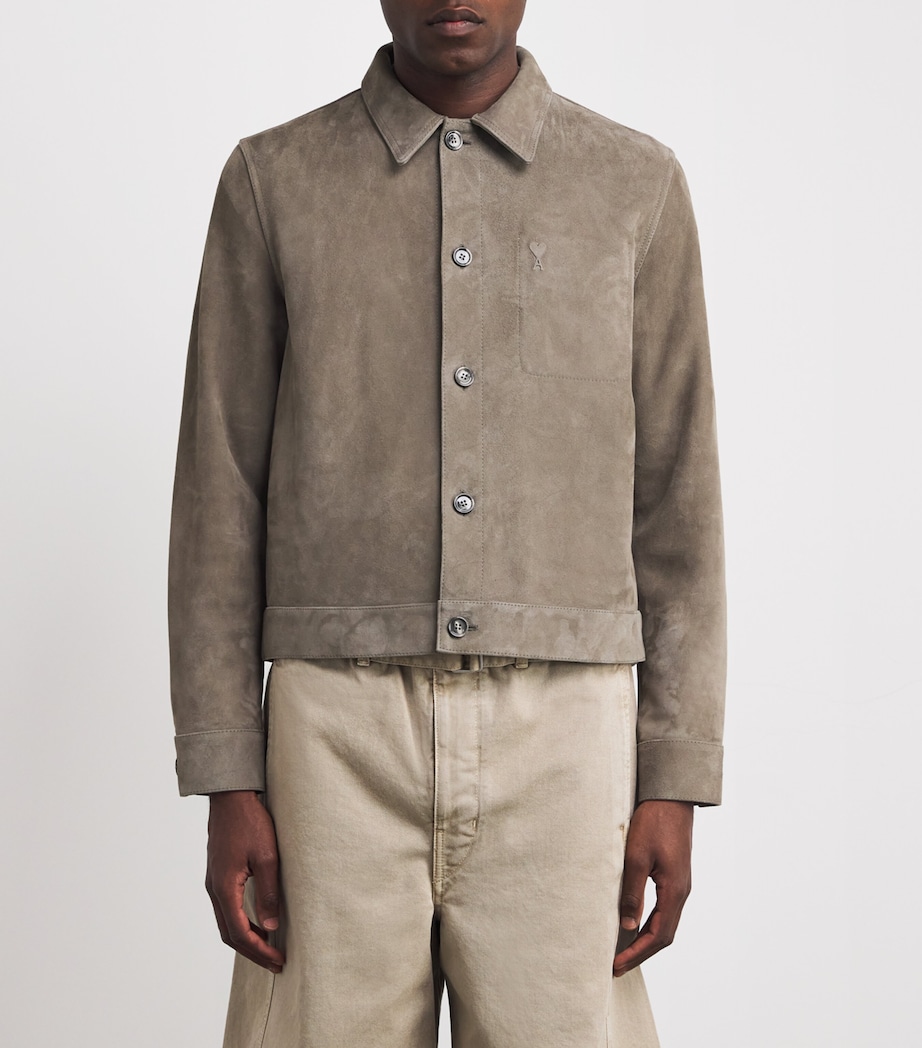 Suede Logo Jacket CENDRE/0952 Image 3