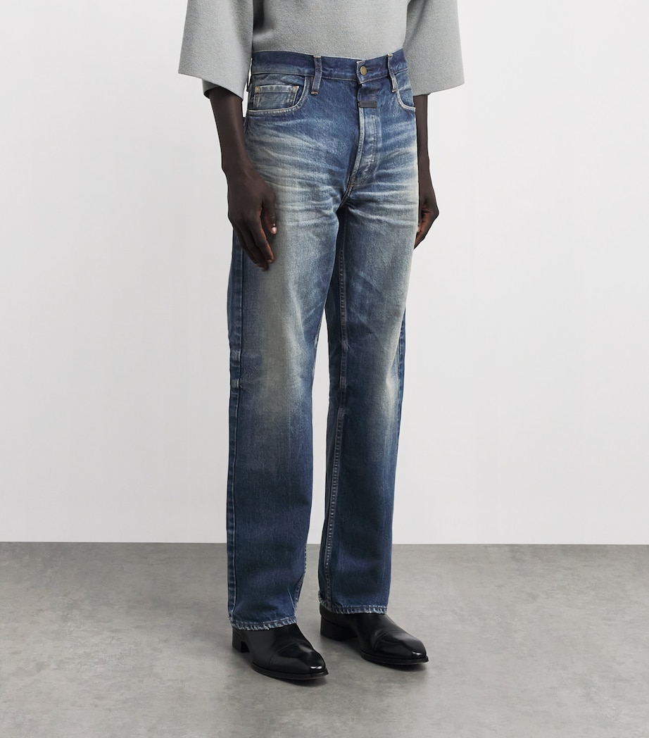 Light Wash Straight Jeans MID INDIGO Image 3