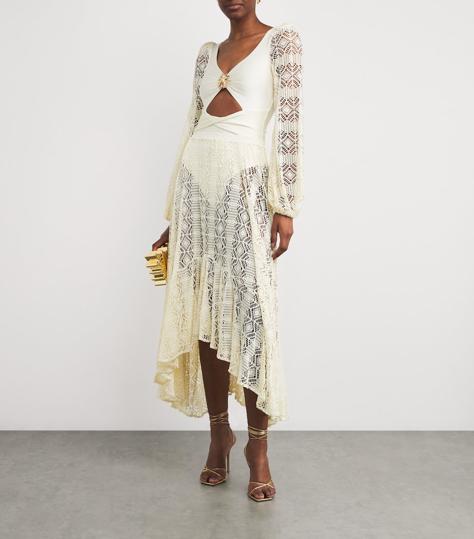 Crocheted Coral Swimsuit WHITE/TBD Image 2