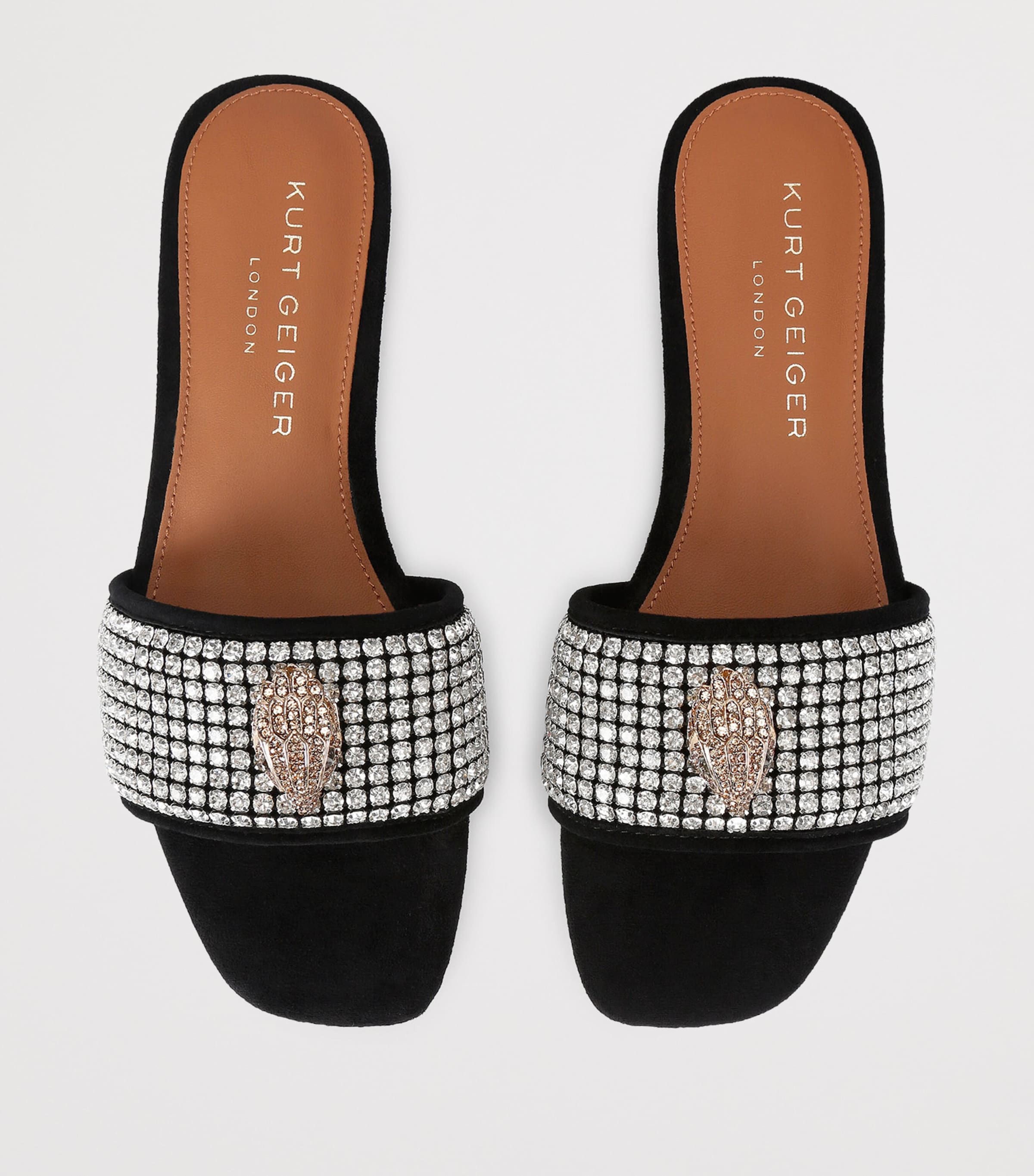 Suede Kensington Flat Sandals BLK/OTHER Image 4