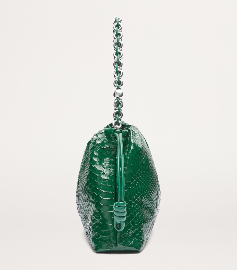 Large Patent Python Flamenco Purse EMERALD GREEN Image 4