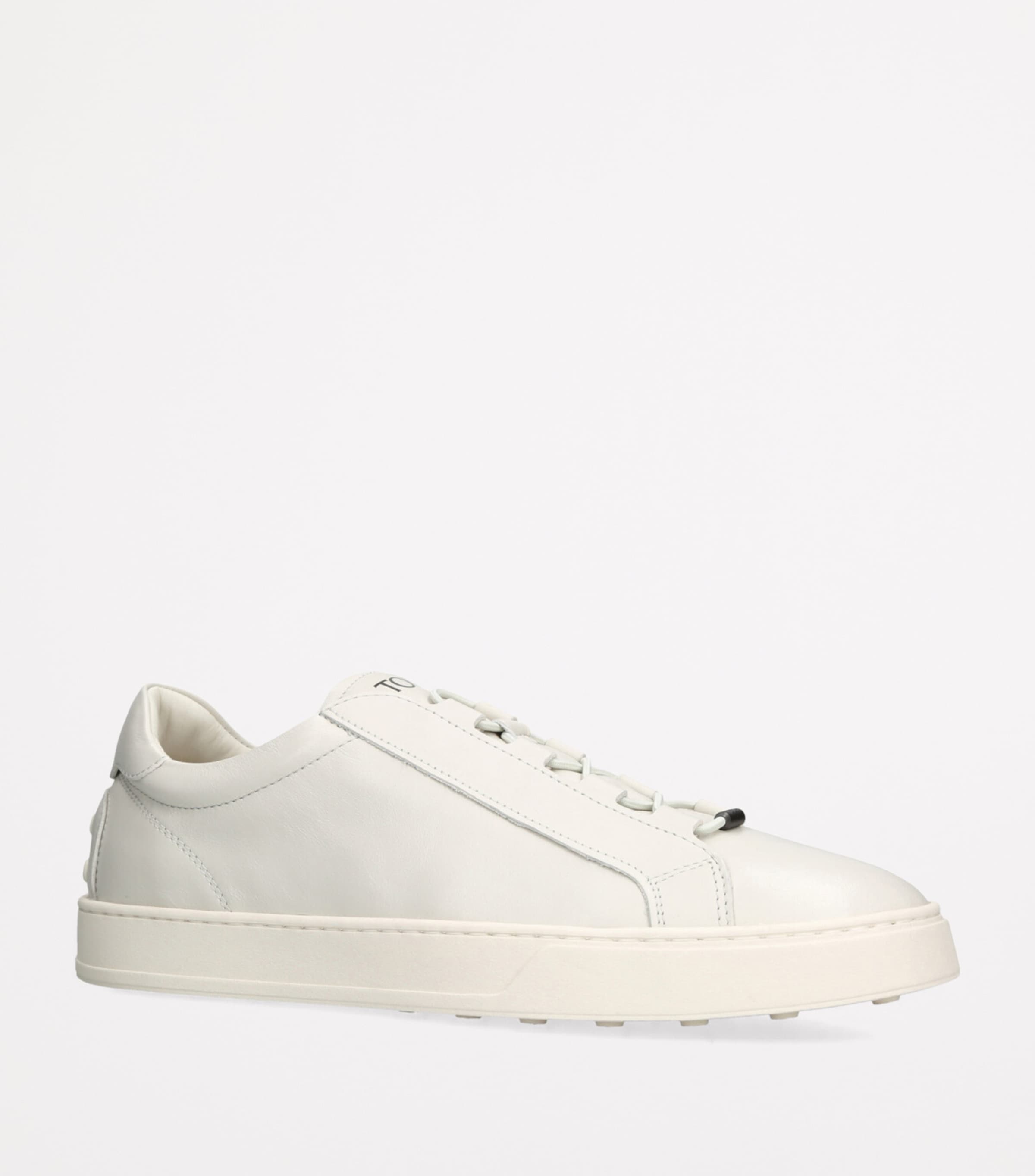 Tod's Leather Cassetta Sneakers Bone Image 3