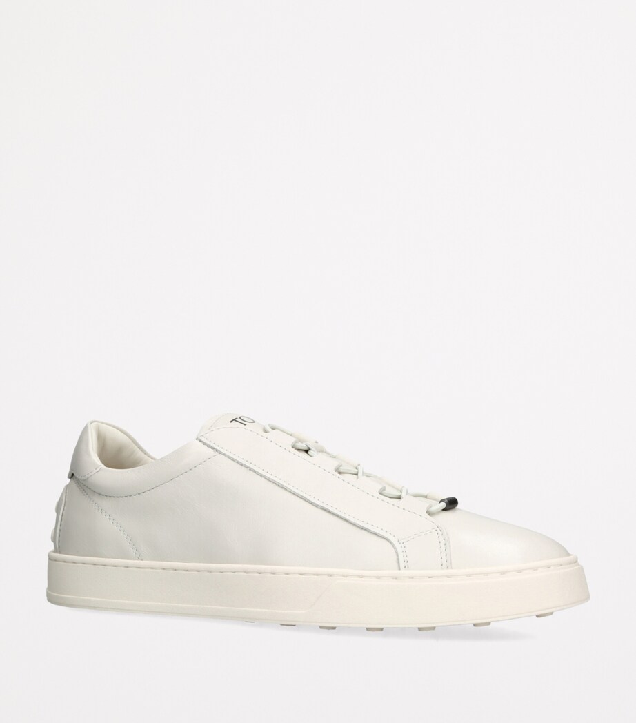 Tod's Leather Cassetta Sneakers Bone Image 3