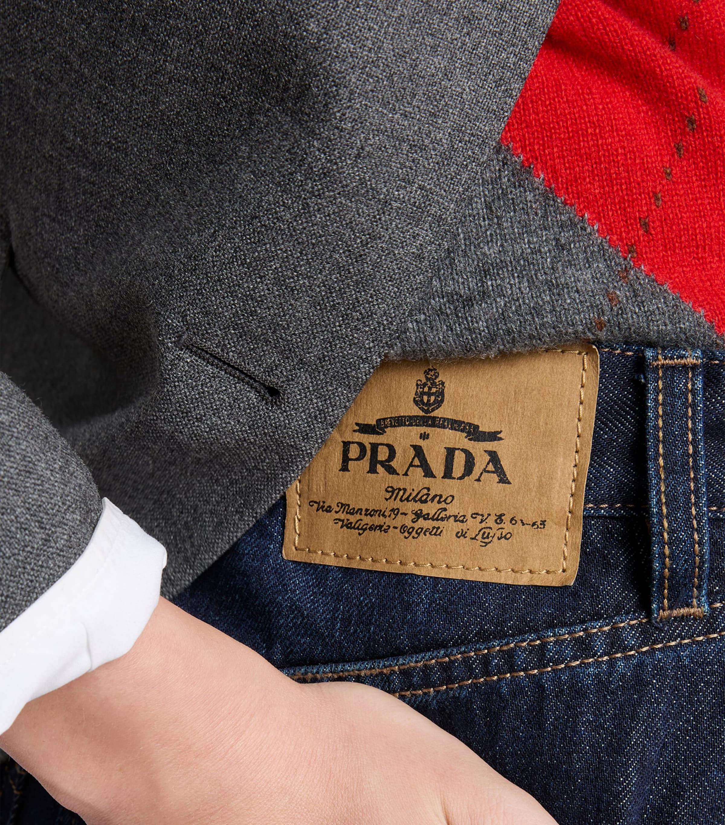 Prada Womens Denim Mini Skirt Blue Image 6