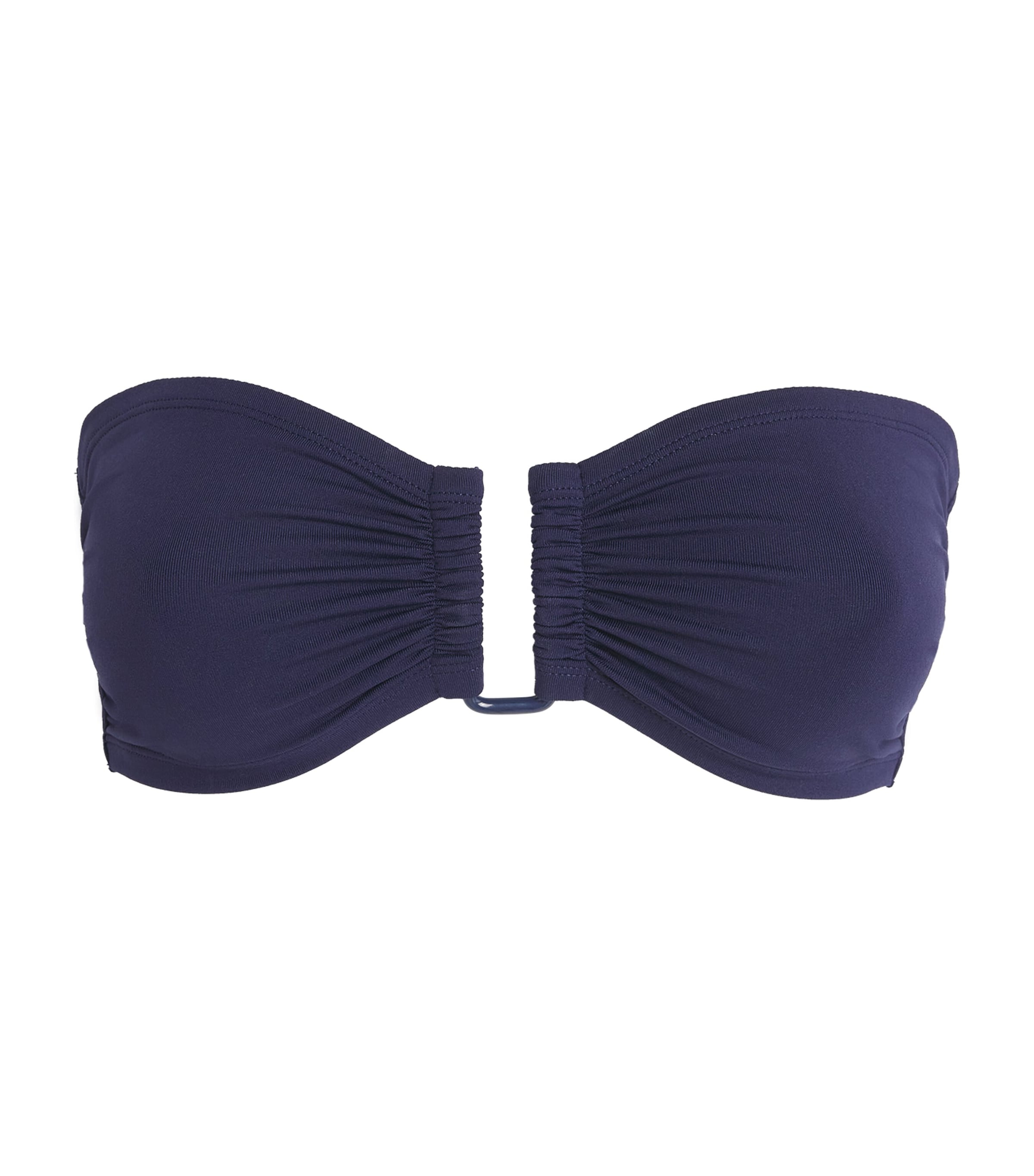 Eres Show Bandeau U-hardware Bikini Top In Blue