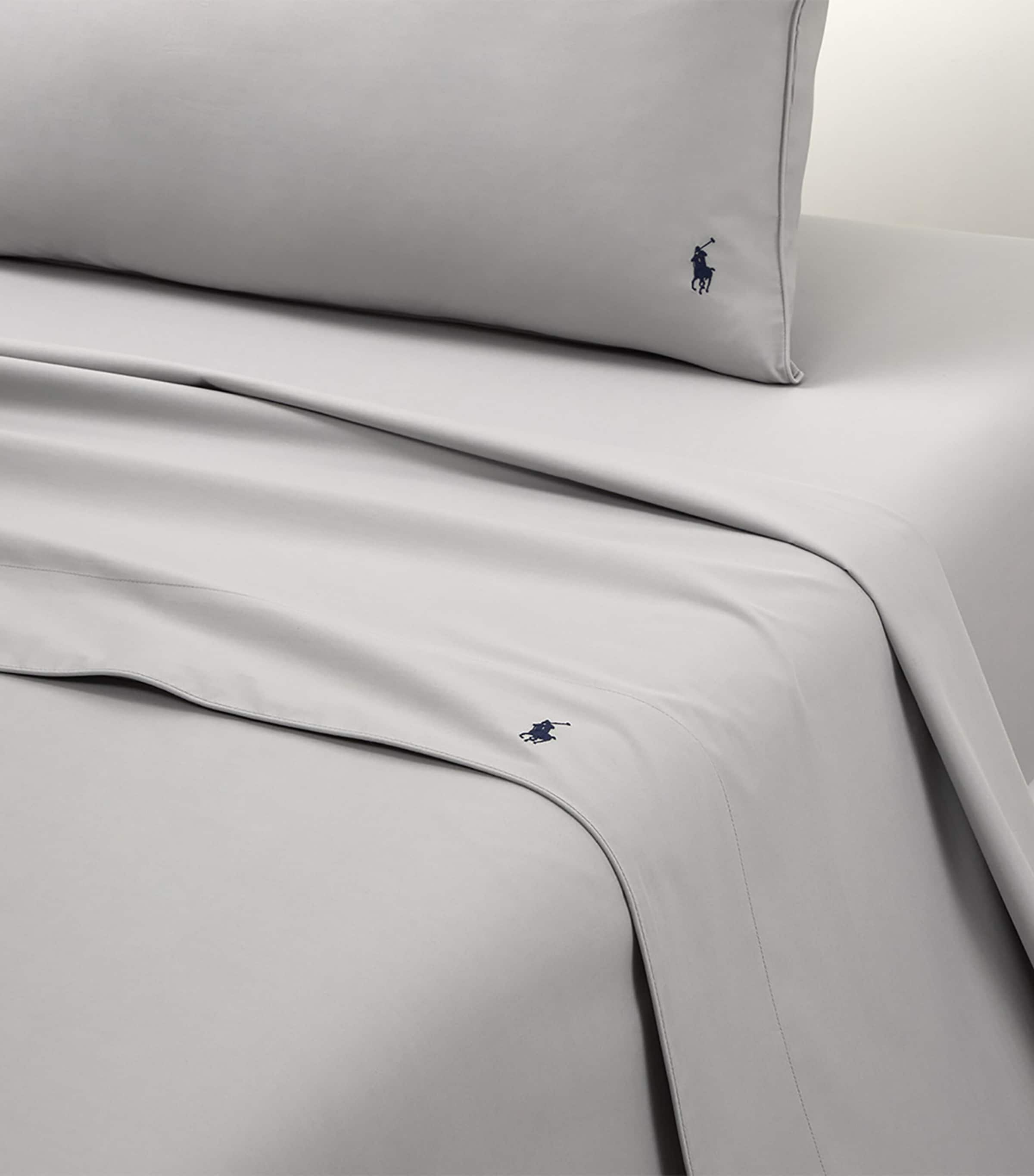 Ralph Lauren Home Cotton Polo Player King Flat Sheet (270cm x 280cm) Andover Image 2