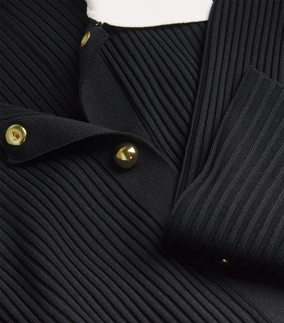 Ribbed Phillipa Midi Dress BLACK Image 5