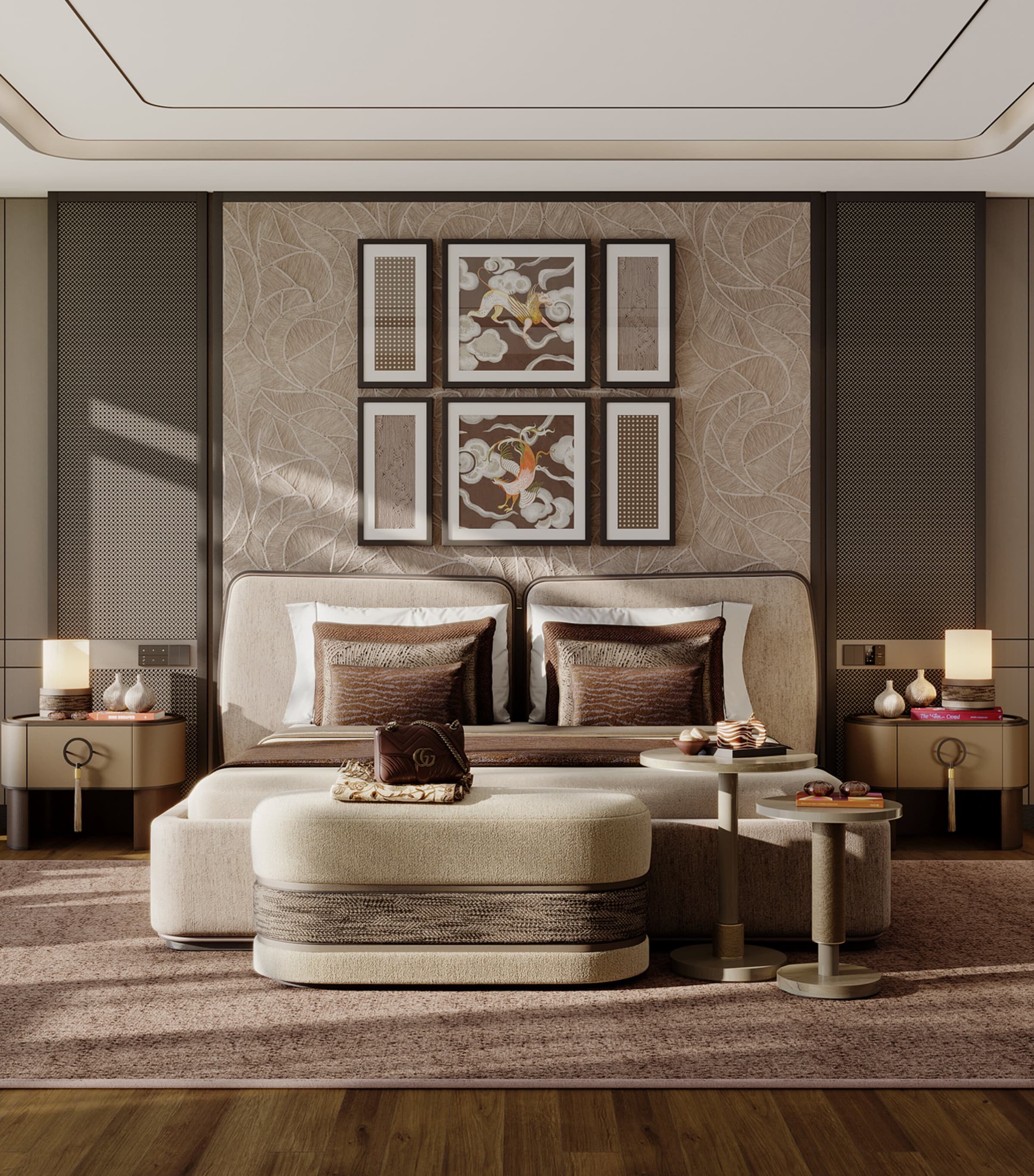 Frato Angra Bed Bege Image 2