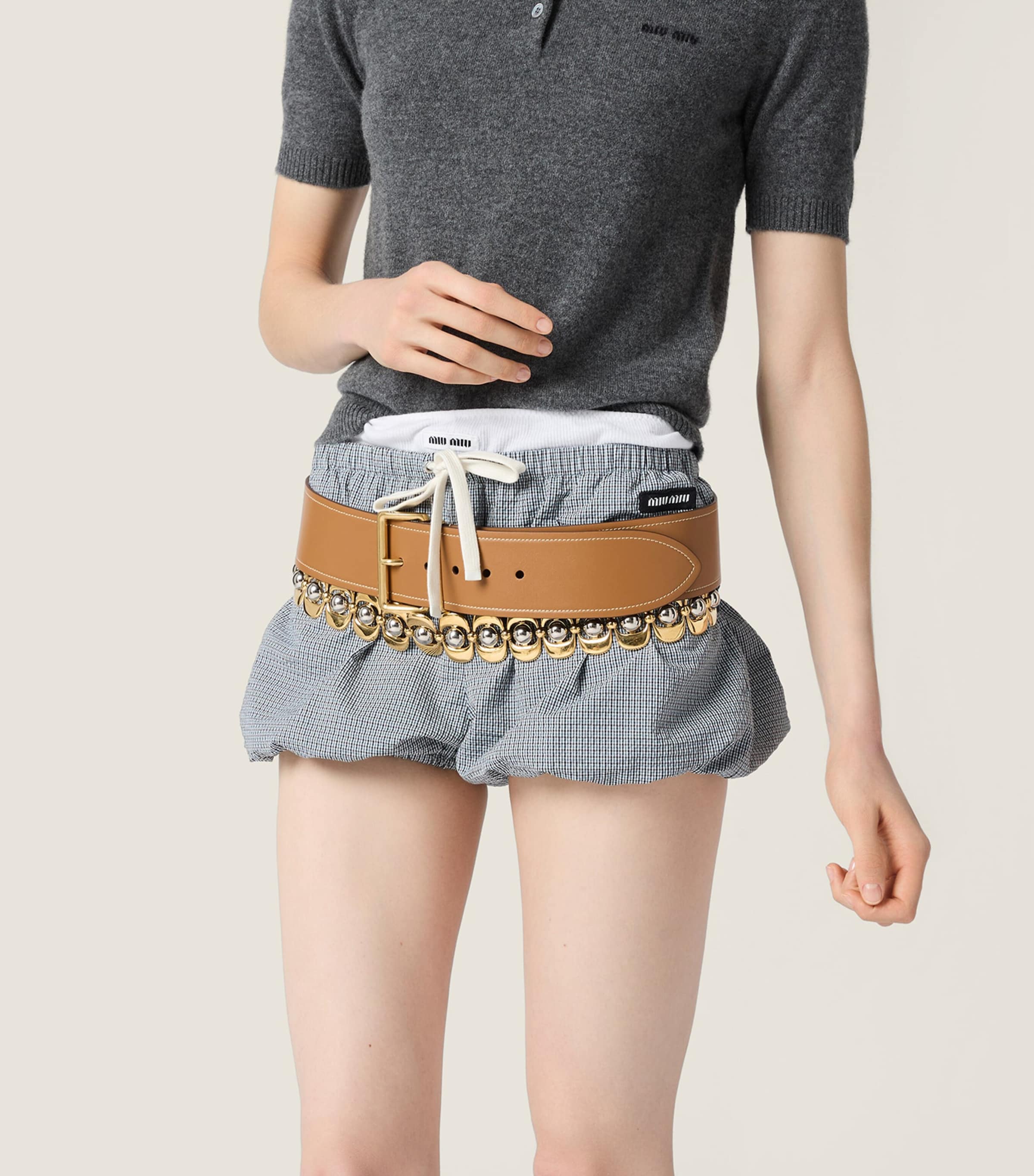 Miu Miu Womens Cashmere Polo Sweater Image 4